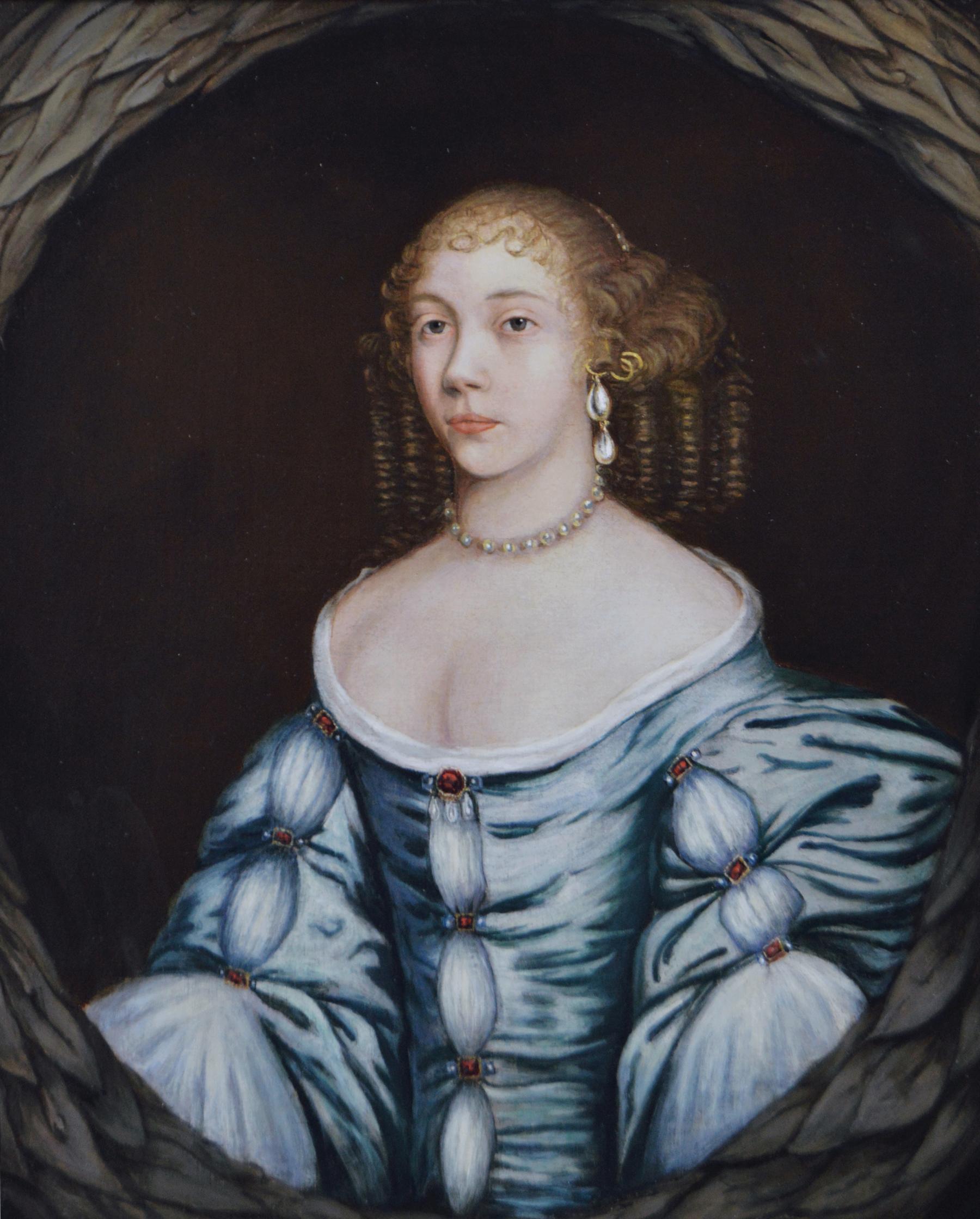 Porträt-Ölgemälde einer Dame aus dem 17. Jahrhundert – Painting von Studio of Sir Peter Lely