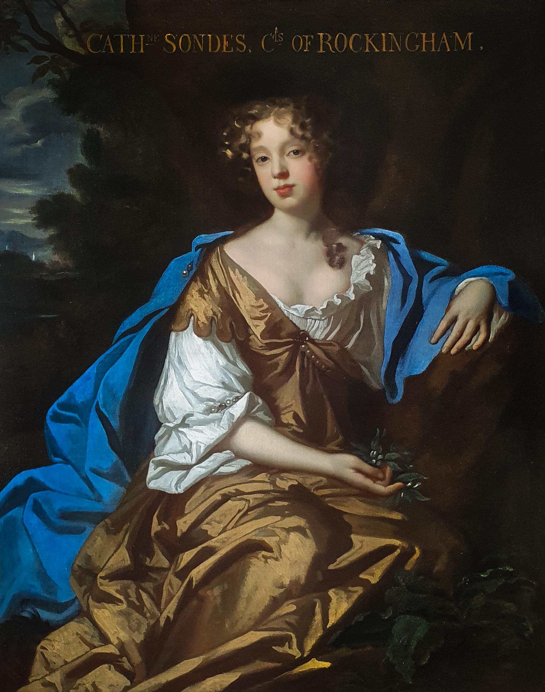Portrait of Catherine Watson, Countess of Rockington (1658-1695) - Painting by Studio of Sir Peter Lely