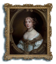 Portrait of Lady, Grace Saunderson, Viscountess Castleton Oil on canvas Painting