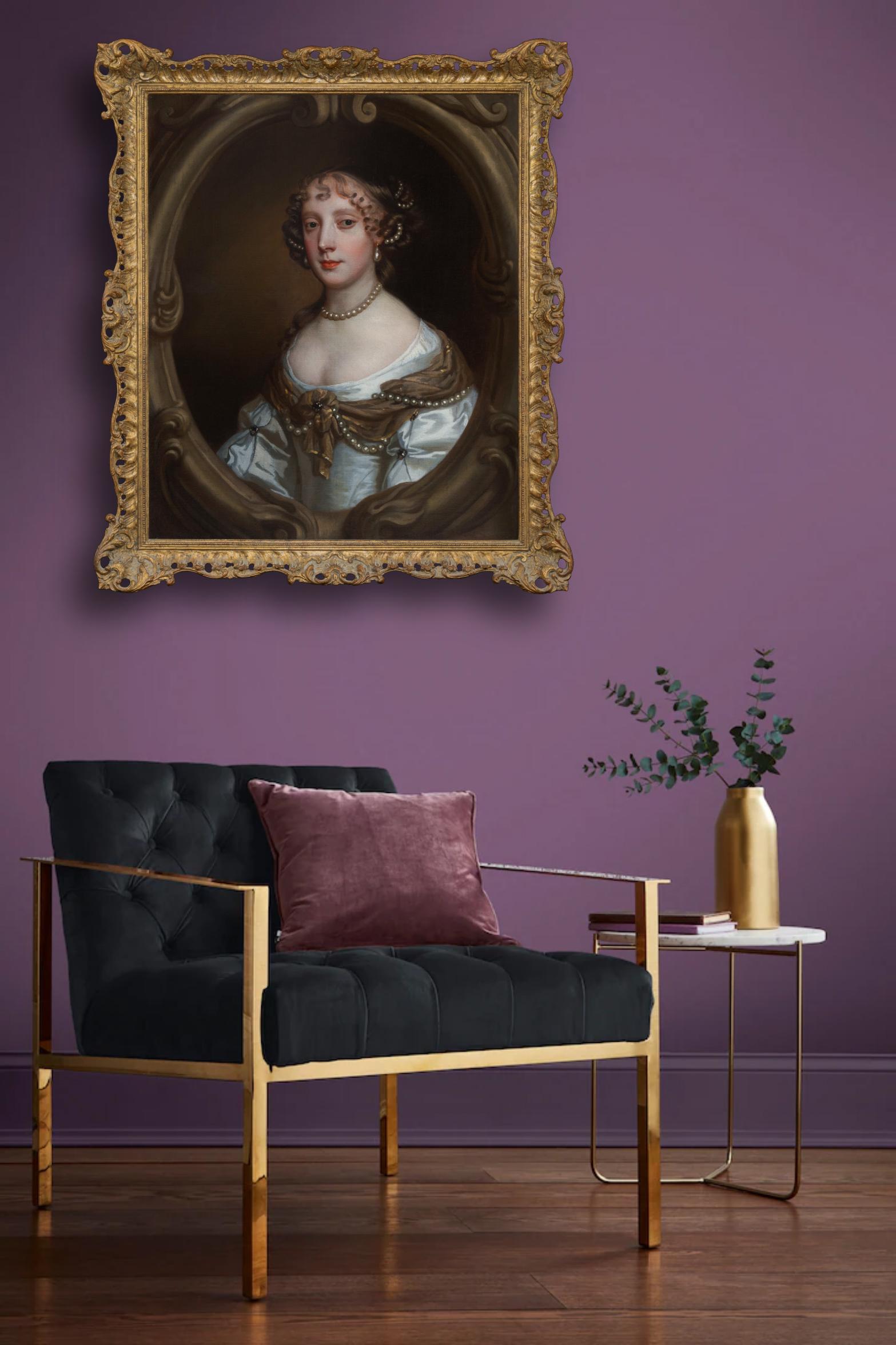 Porträt einer Dame, Grace Saunderson, Viscountess Castleton, Öl auf Leinwand Gemälde (Alte Meister), Art, von Studio of Sir Peter Lely