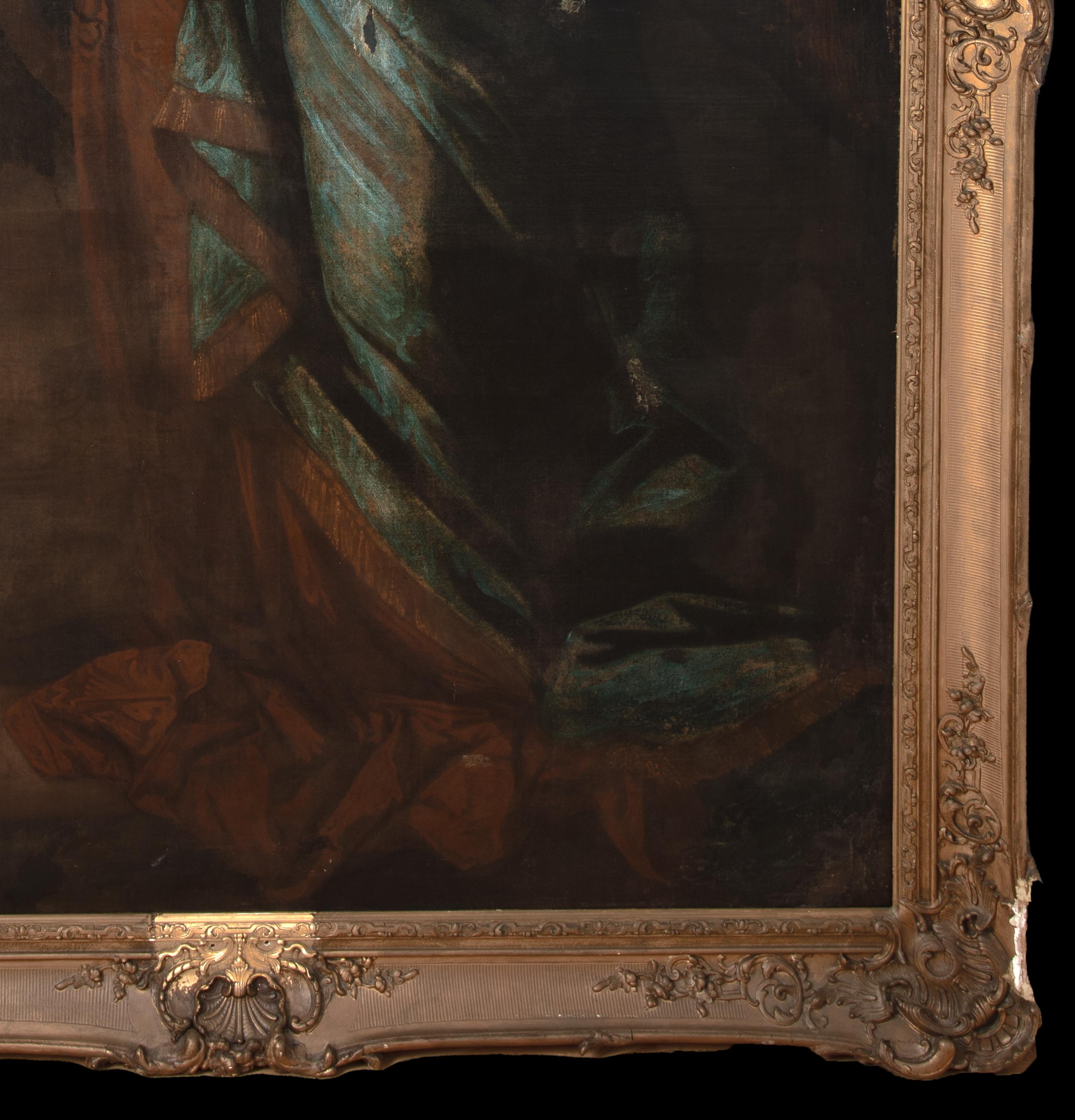 Portrait Of Mary Of Modena, Queen Of England, 17th Century

Studio Of SIR PETER LELY (1618-1680)

Huge 17th century English Old Master portrait of Mary Of Modena, Queen Of England, oil on canvas. Huge full length portrait of the second wife to James
