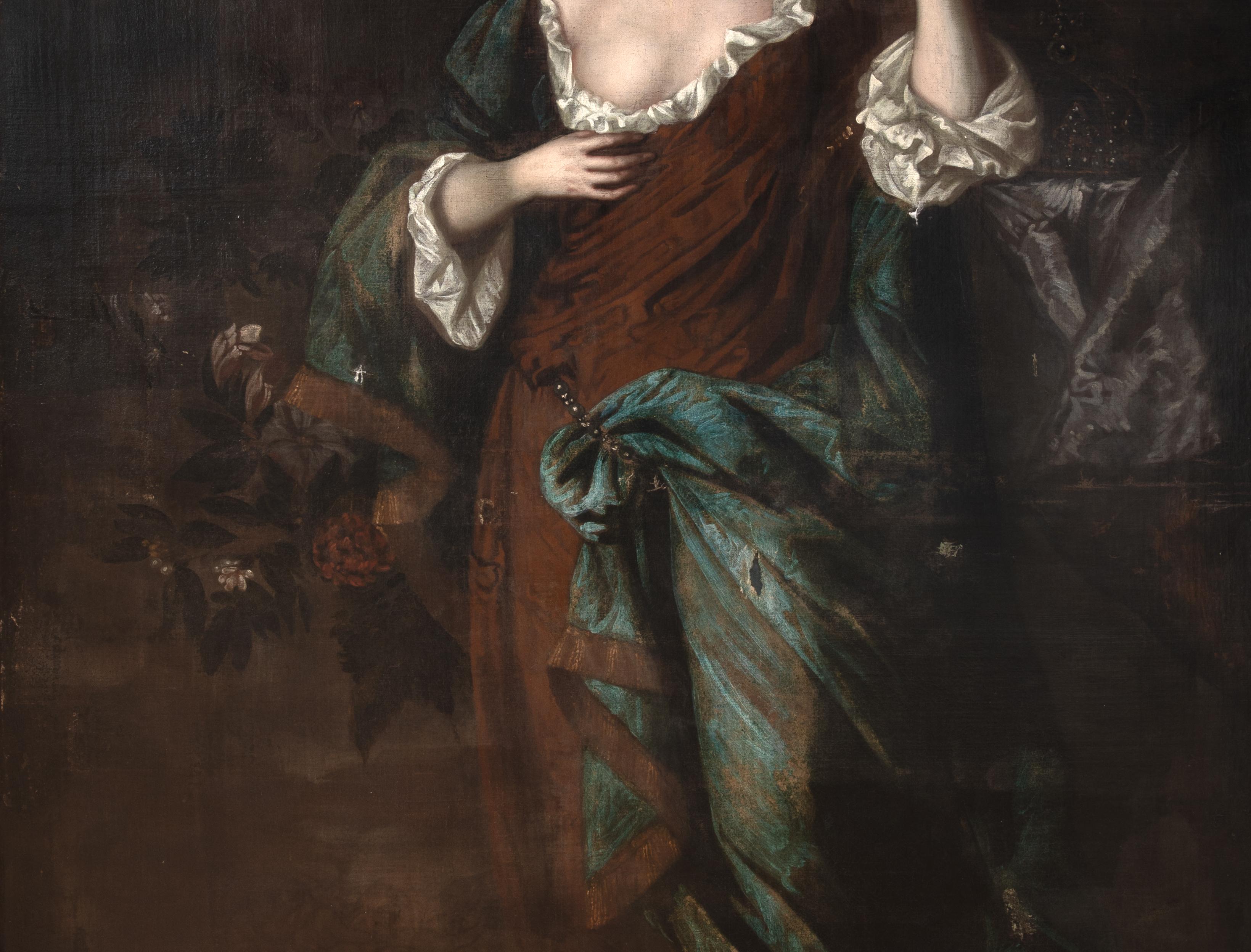 Portrait Of Mary Of Modena, Queen Of England, 17th Century  Studio Of SIR PETER For Sale 2