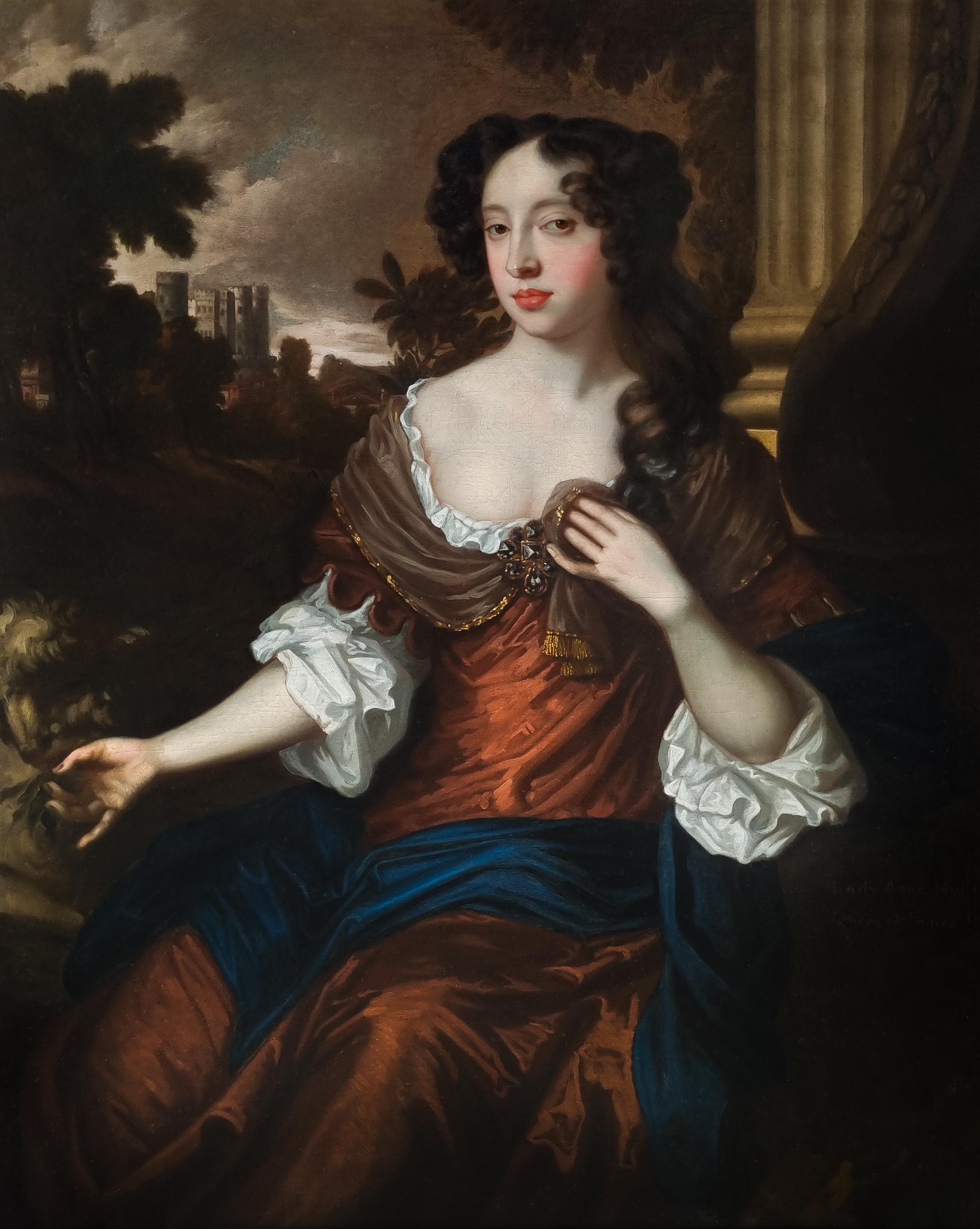 Portrait of Mary of Modena (1658-1718) when Duchess of York c.1675-80
Studio of Sir Peter Lely (1618-80)
Presented by Titan Fine Art

This attractive portrait, most likely painted around 1675 to 1680, depicts the only Italian Queen to have ever