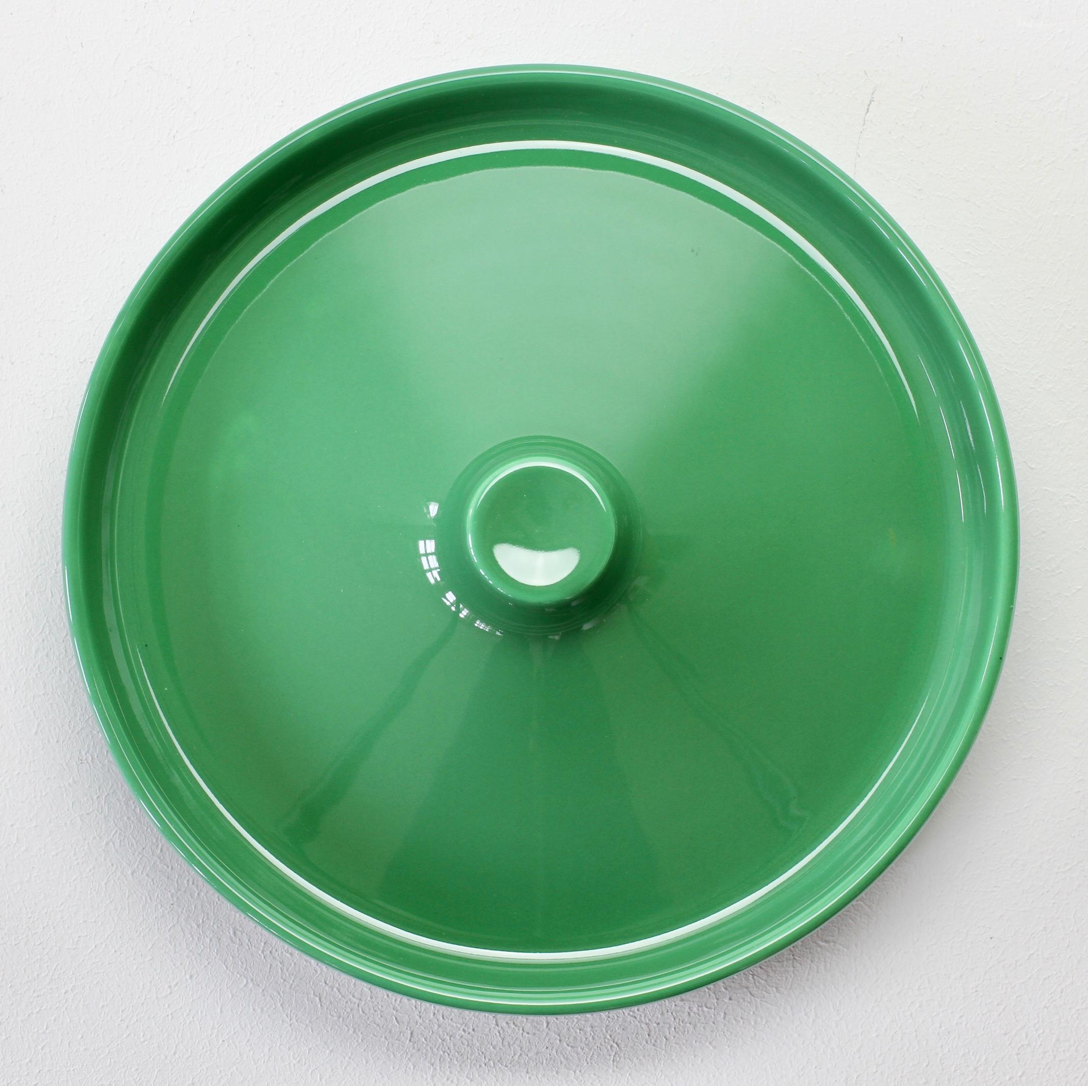 Studio O.P.I. pour Gabbianelli Cendrier vert en céramique vintage 'New Old Stock' en vente 8