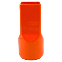 Studio Opi, space age orange ceramic vase, Gabbianelli Italy ca. 1960