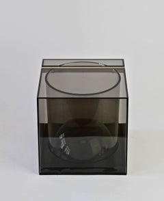 Studio Opi Toned Acrylic Ice Bucket or Holder for Cini & Nils, Milan, 1970s