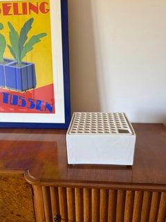 Studio Opi, White space age mod. Ikebana C ceramic vase, Gabbianelli Italy 1970