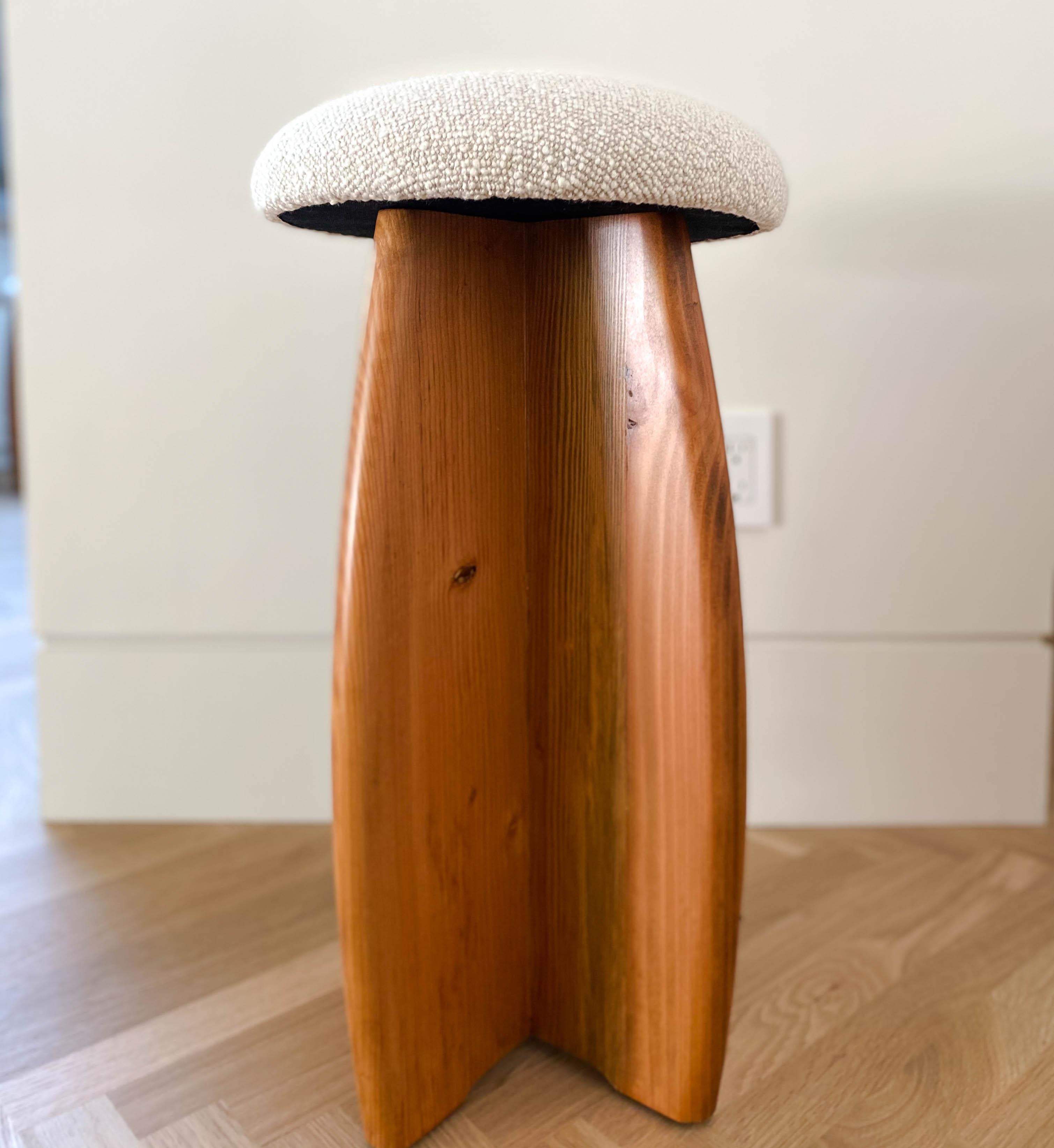 Custom studio Osklo stool 1 - counter height in knotty pine available in 6-8 weeks lead time.