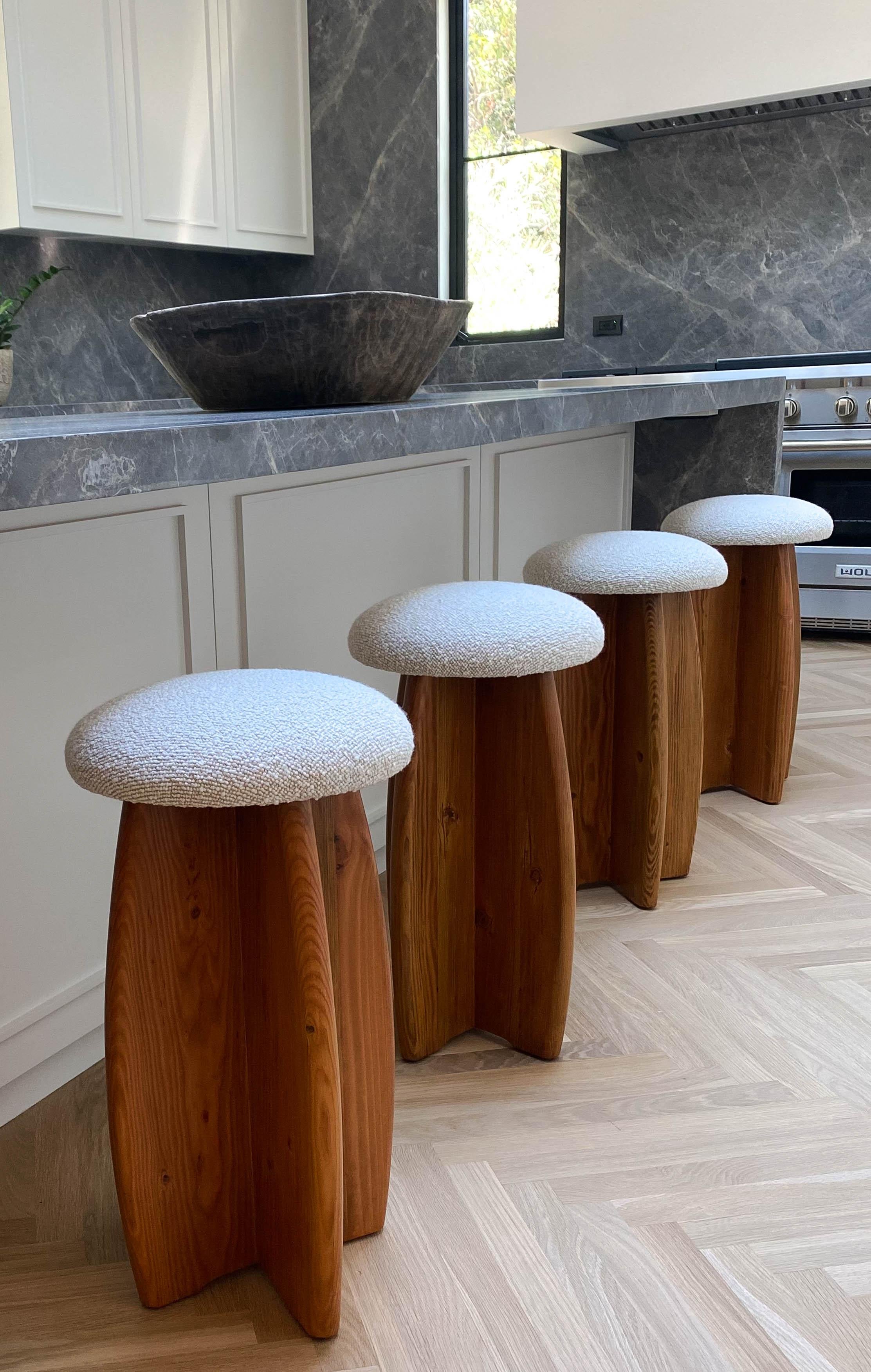 Modern Studio Osklo Stool 1, Counter Height in Knotty Pine For Sale