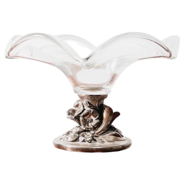 1970s Luxury Centerpiece by Ottaviani in Crystal and Silver