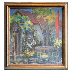 "Studio Patio", Oil Painting by Heinrich Pfeiffer