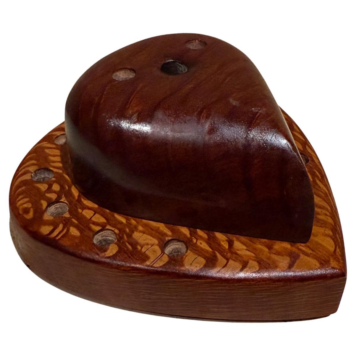 Studio Pencil Holder Custom Wood Organic Modern Nakashima Era For Sale