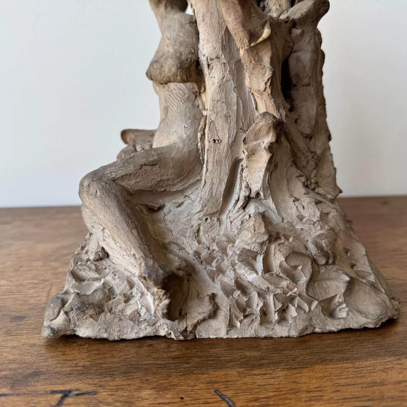 Sculpté à la main Studio plaster by Ch. Filleul – Classical-style couple, 20th century. en vente
