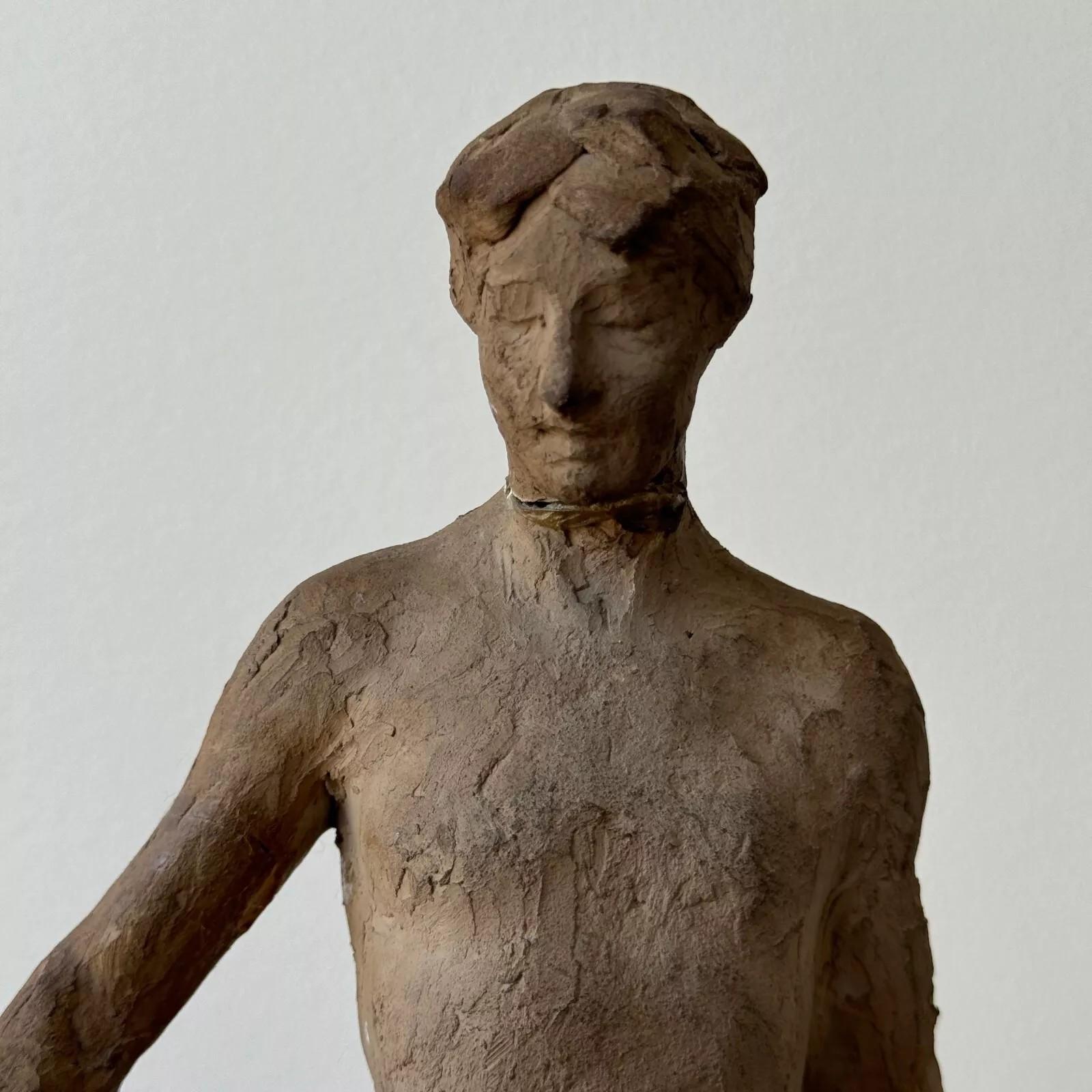Plâtre Studio plaster by Ch. Filleul – Classical-style couple, 20th century. en vente
