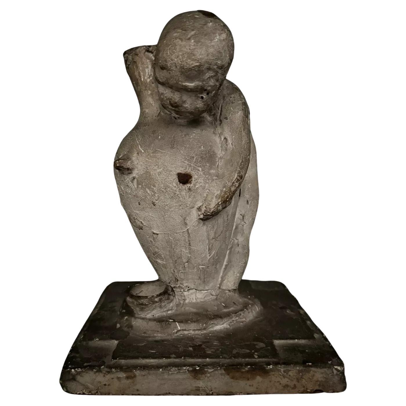 Studio plaster by Charles Filleul – Child holding an amphora.