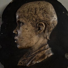 Gesso da studio di Charles Filleul, profilo di un bambino, A.Profiles.