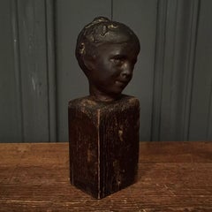 Studio plaster by Charles Filleul depicting a young boy.