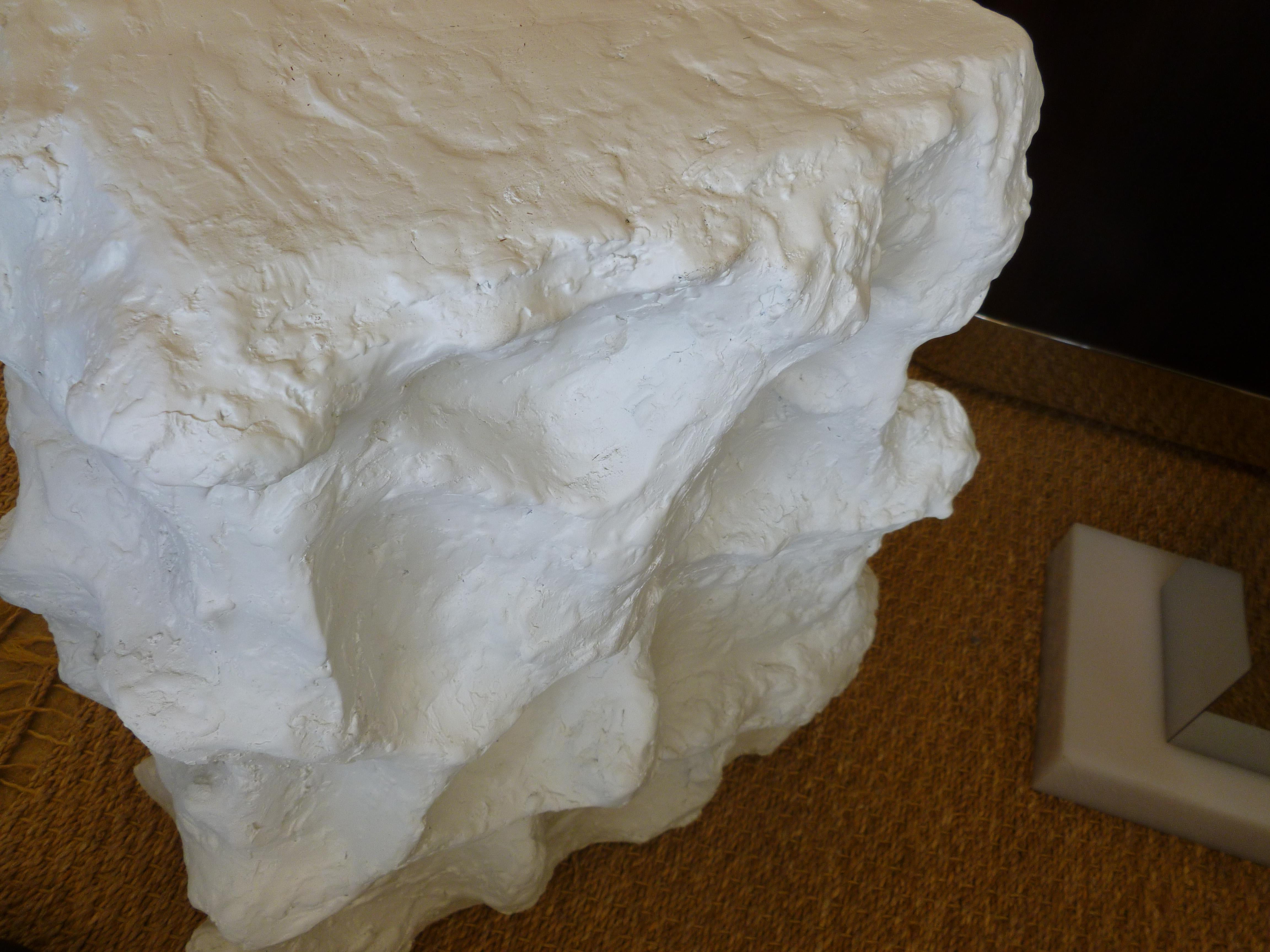 Late 20th Century Plaster of Paris Sirmos Style Studio Sculptural Side Table