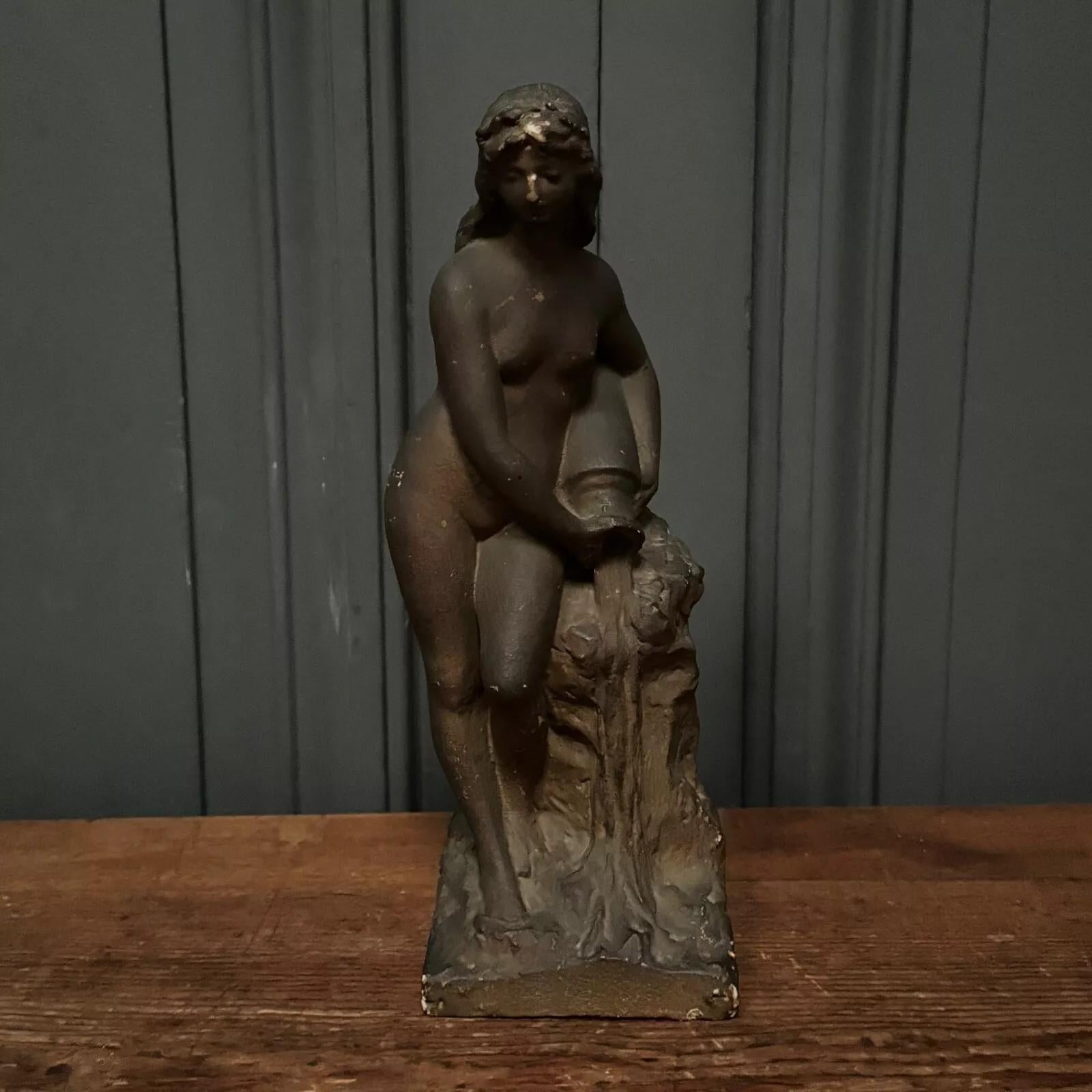 Studio Plaster Sculpture by Charles Filleul – Woman in Antique Style, Signed 1906

This sculpture is signed 