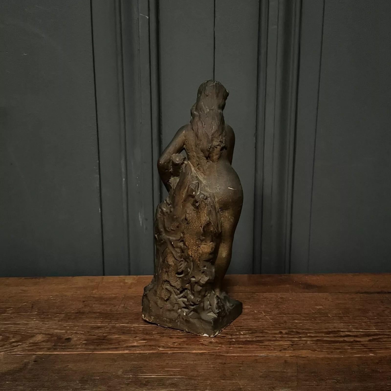 Studio Plaster Sculpture by Charles Filleul Woman in Antique Style, 20th Century For Sale 1