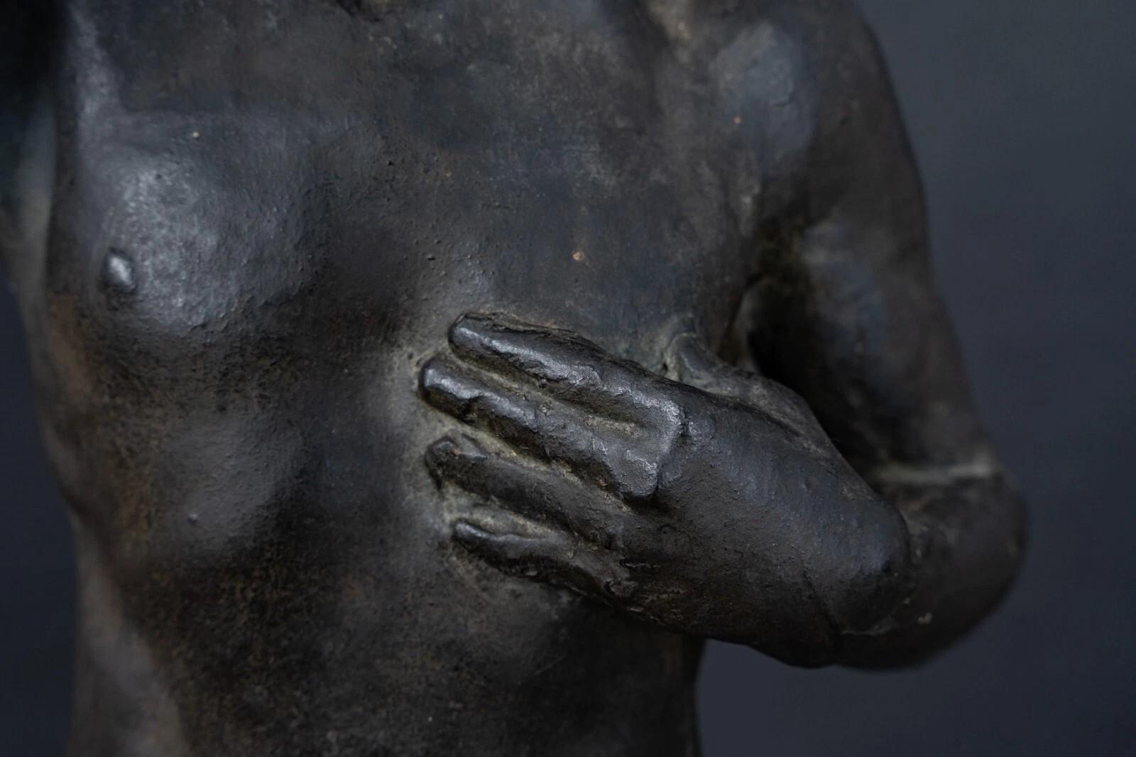 Studio plaster statue by Charles Filleul – Christ with raised arm, 20th century. For Sale 3
