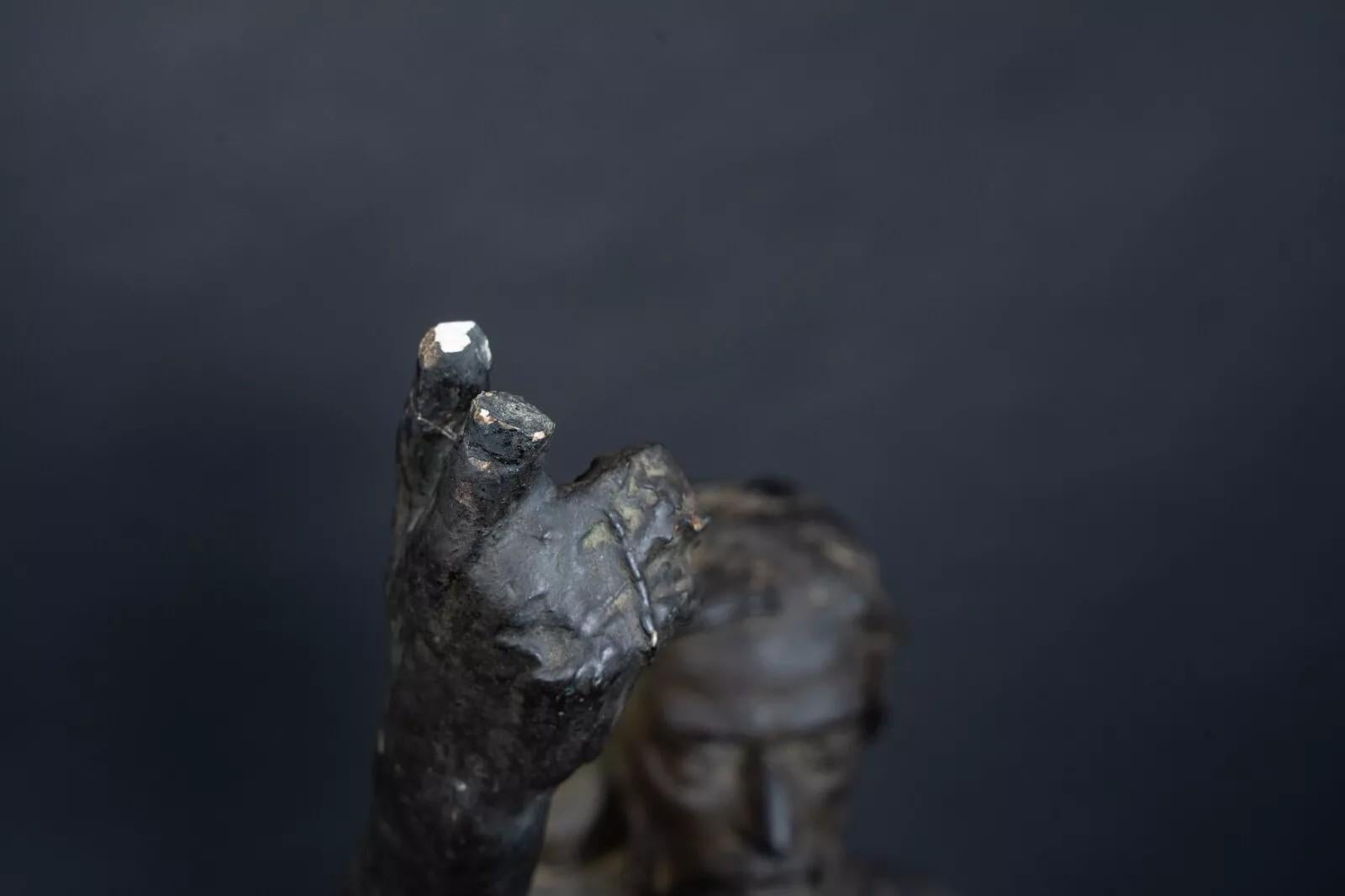 Studio plaster statue by Charles Filleul – Christ with raised arm, 20th century. For Sale 5
