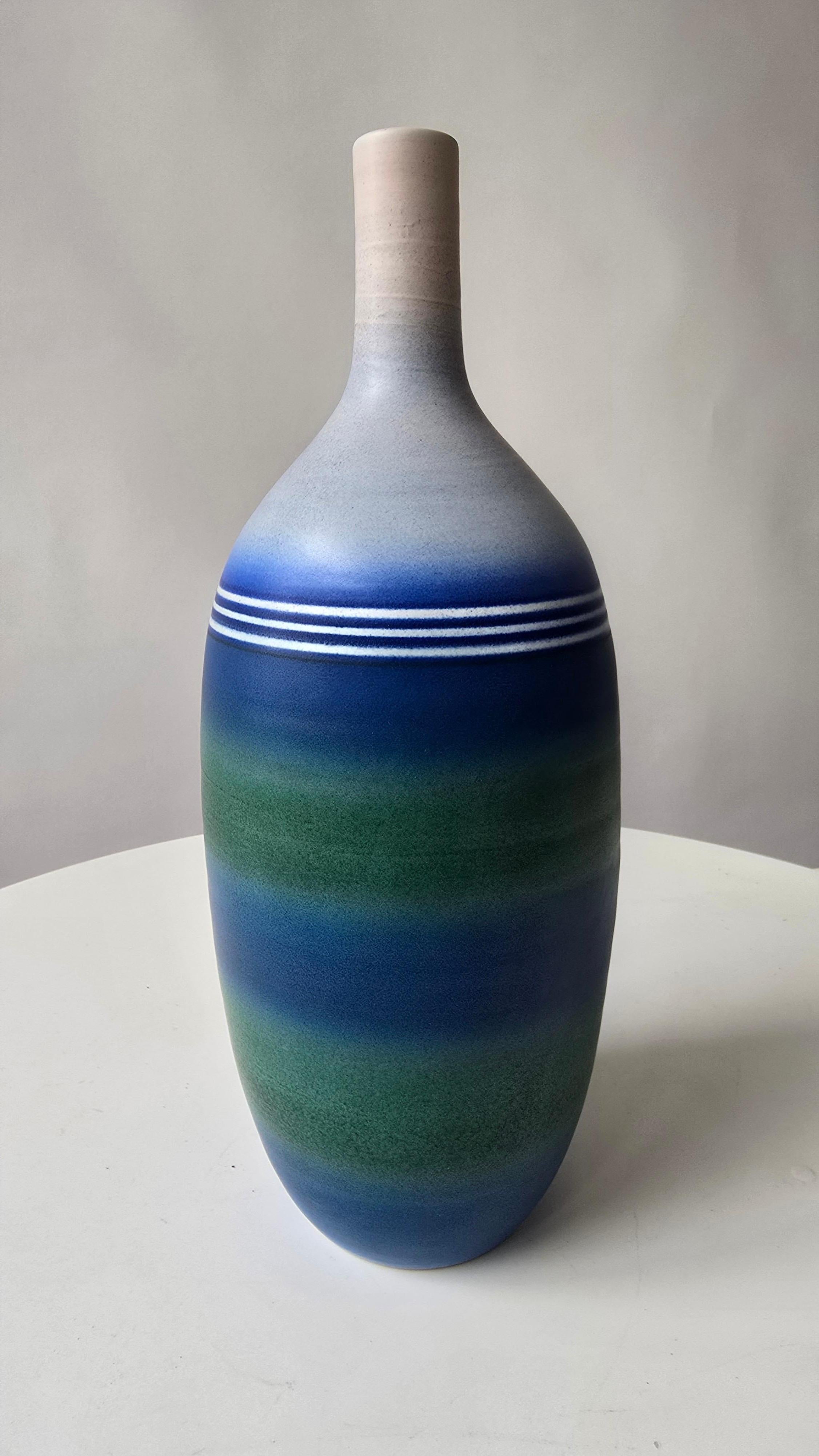 Belga Vaso a bottiglia in Studio Pottery - firmato 