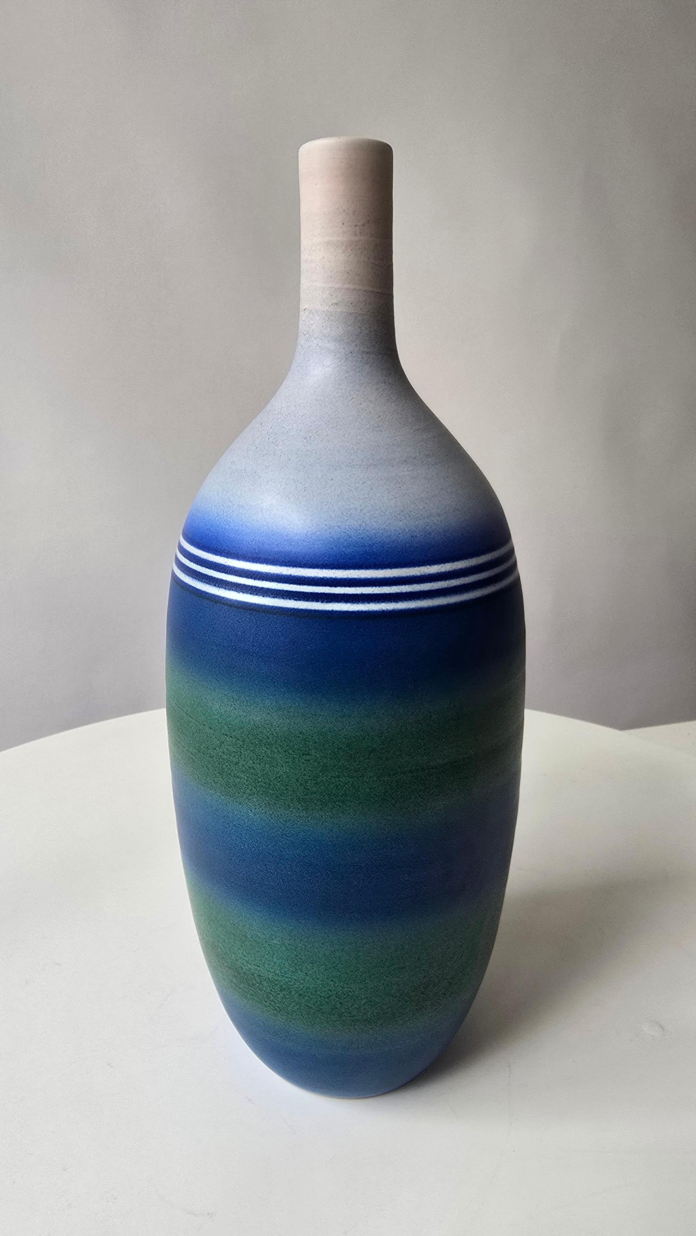 Ceramica Vaso a bottiglia in Studio Pottery - firmato 