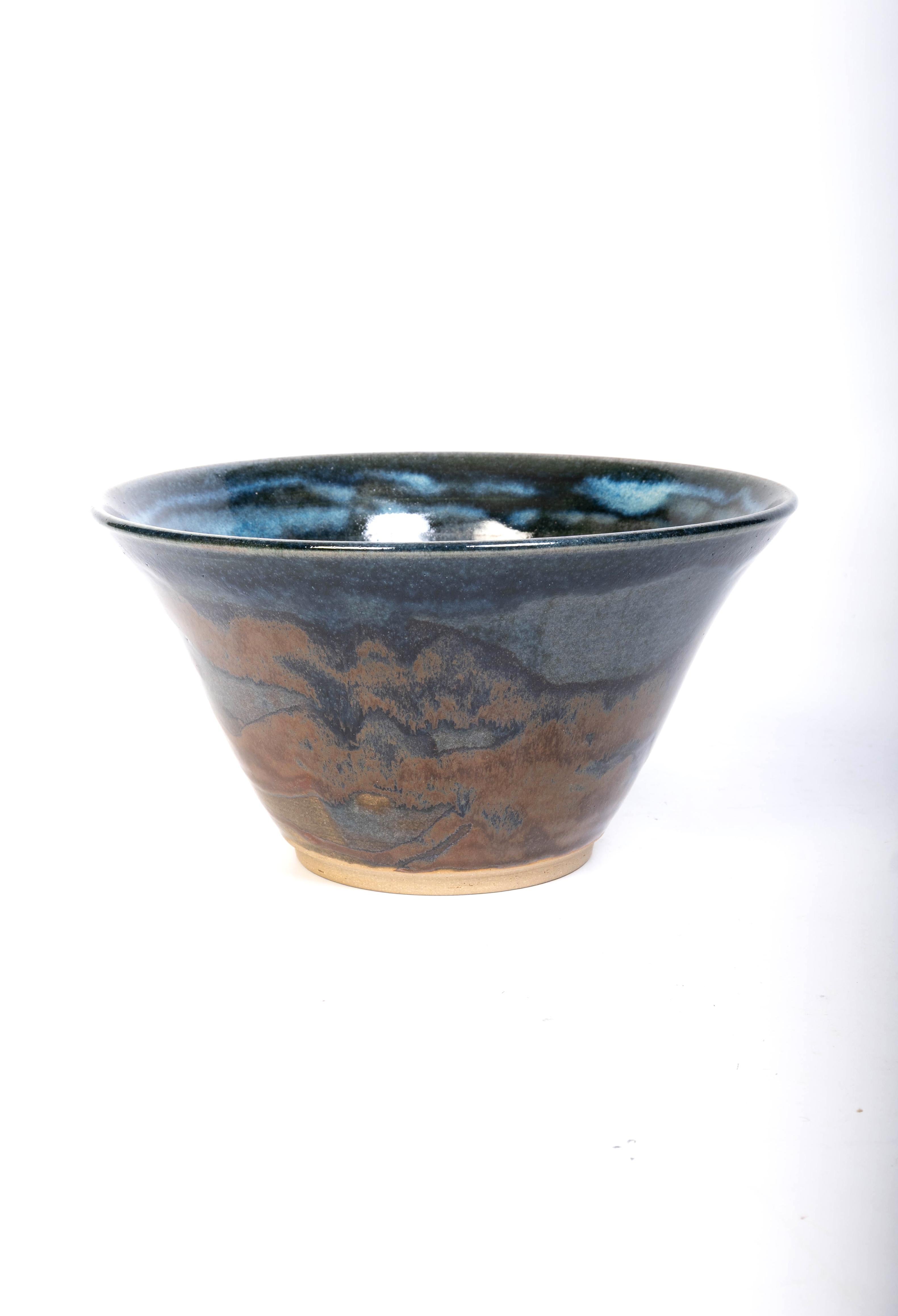 Glazed Studio Pottery Bowl, Cornwall, England For Sale