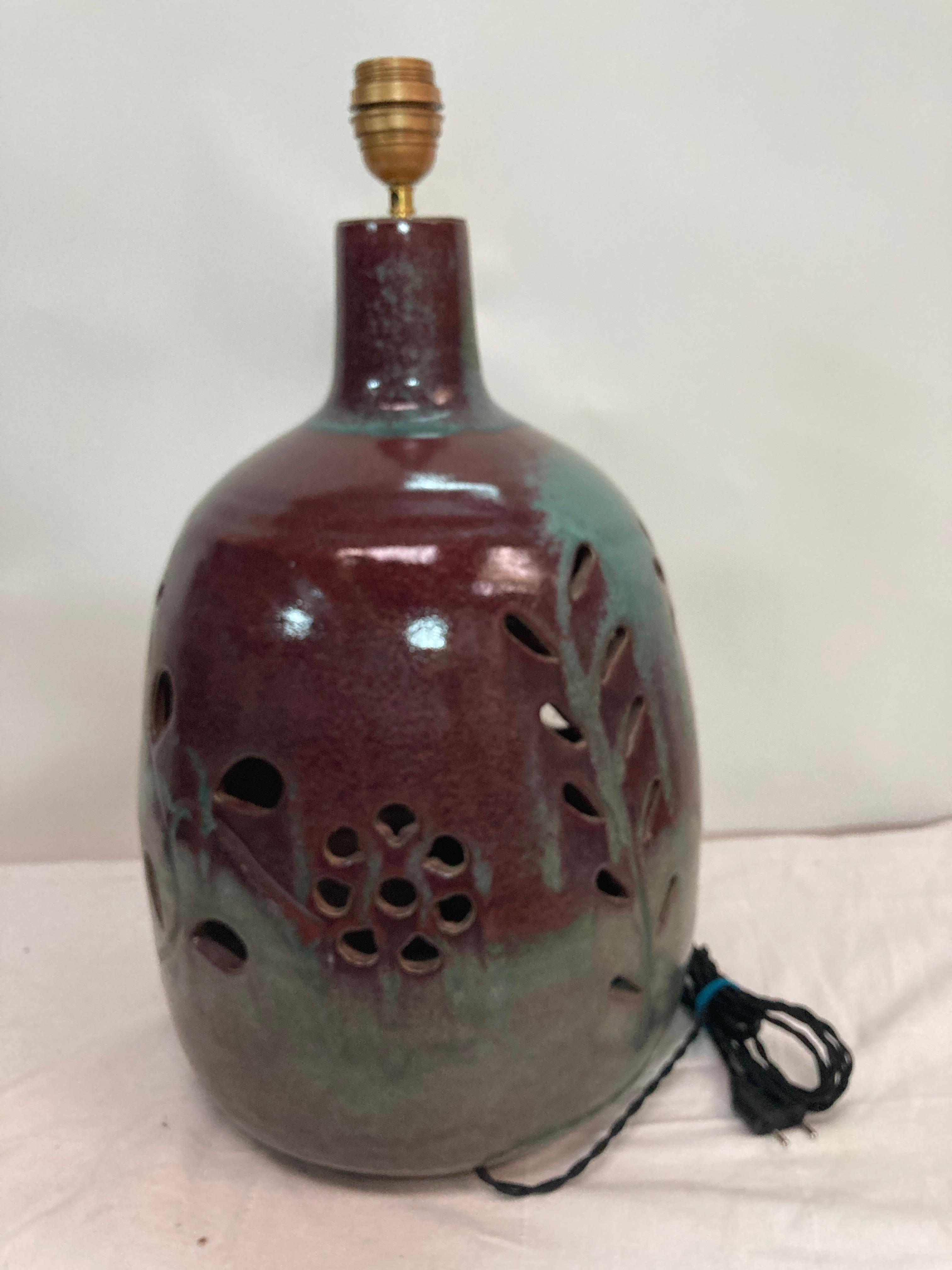 Ceramic Studio pottery ceramic lamp For Sale
