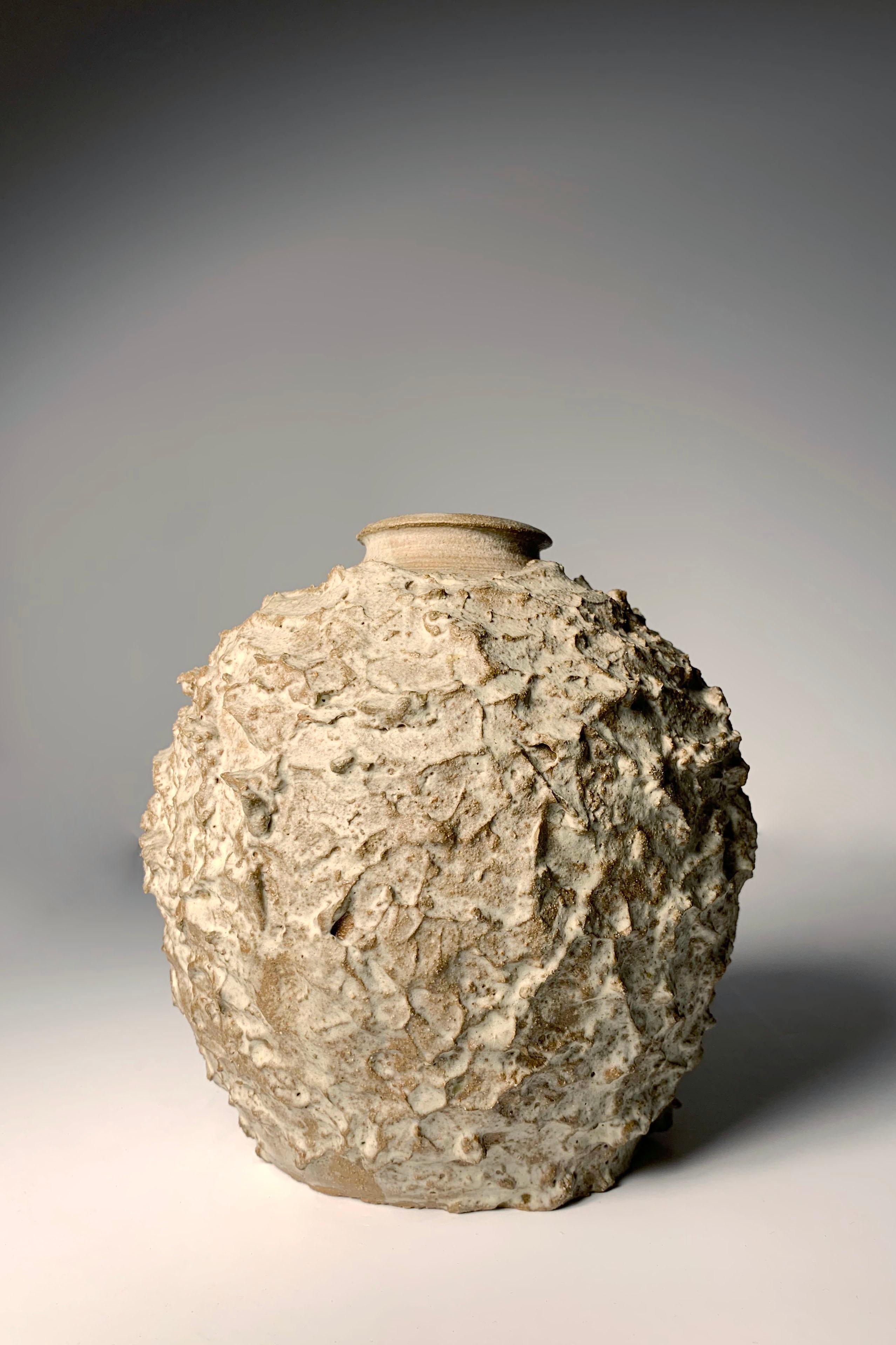 Mid-Century Modern Studio Pottery Ceramic Vase by Peg Tootelian  For Sale