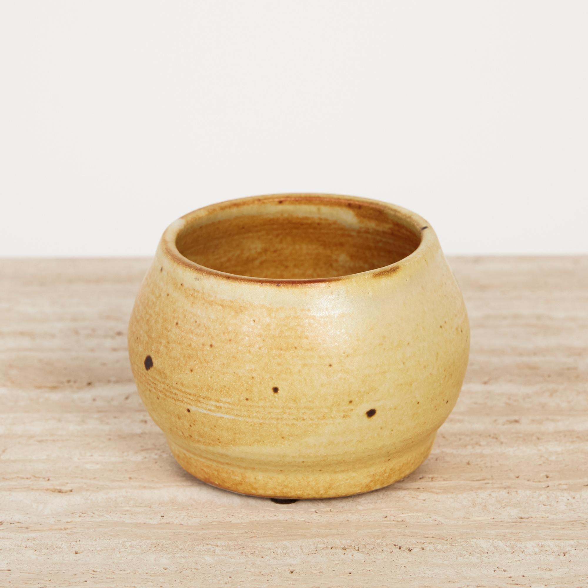 American Studio Pottery Ceramic Vessel in Yellow Glaze