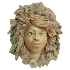 Vintage Studio pottery ceramic  woman head