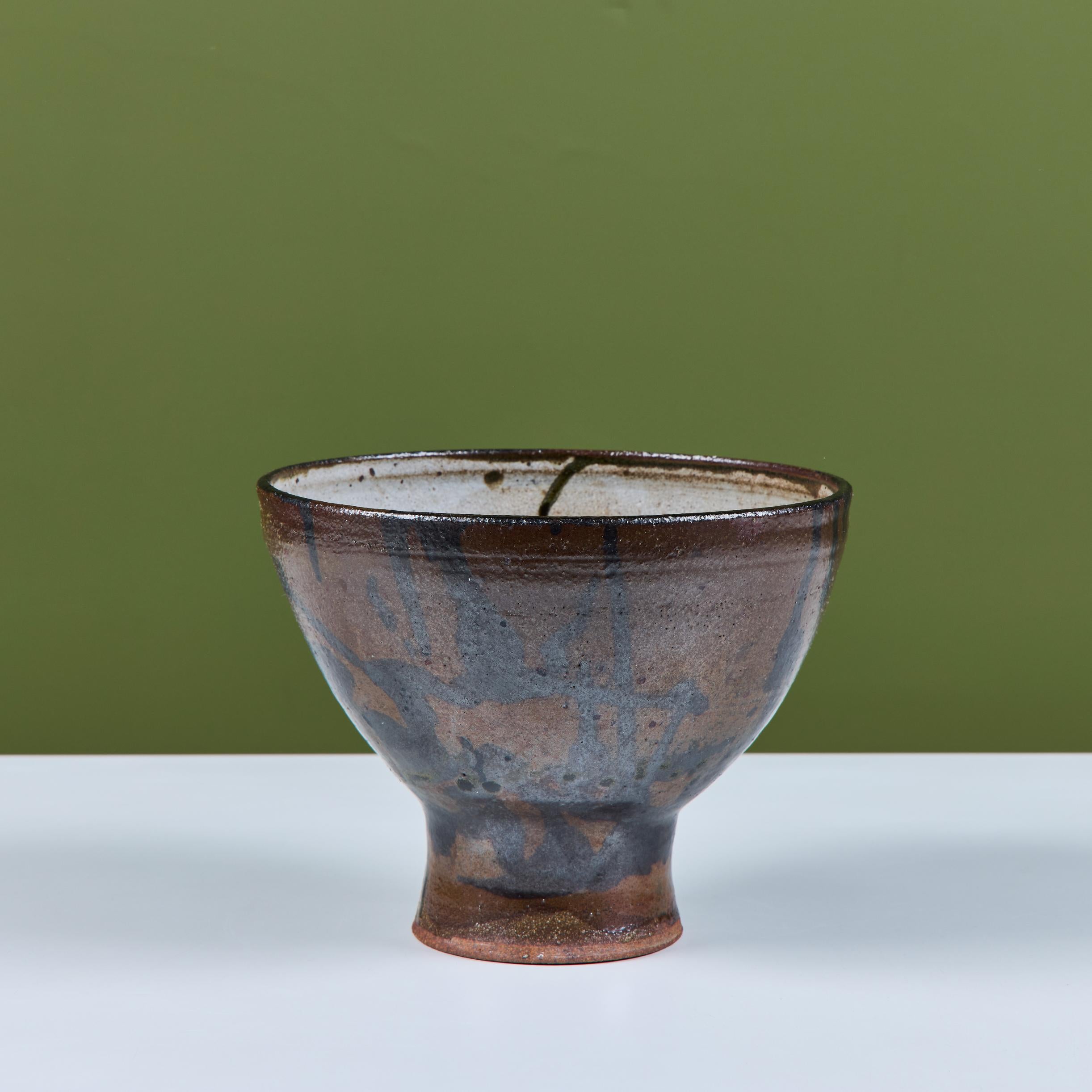 Ceramic Studio Pottery Chalice Bowl For Sale
