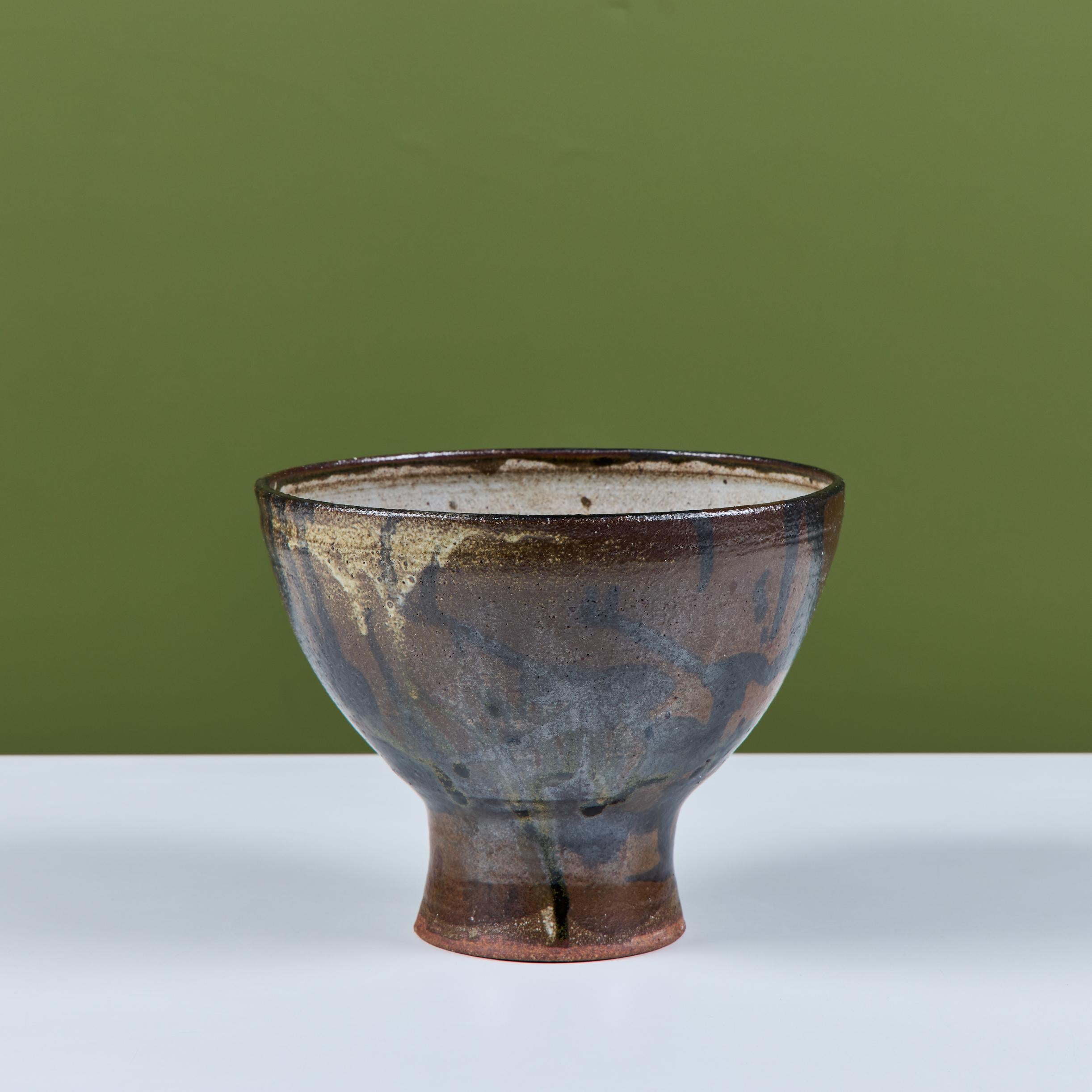 Studio Pottery Chalice Bowl For Sale 1