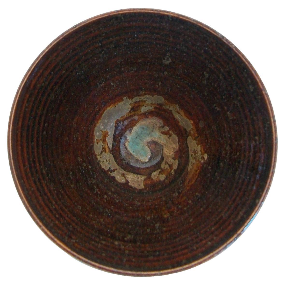 Studio Pottery Conical Bowl, Indistinctly Signed, Canada, circa 2006 For Sale