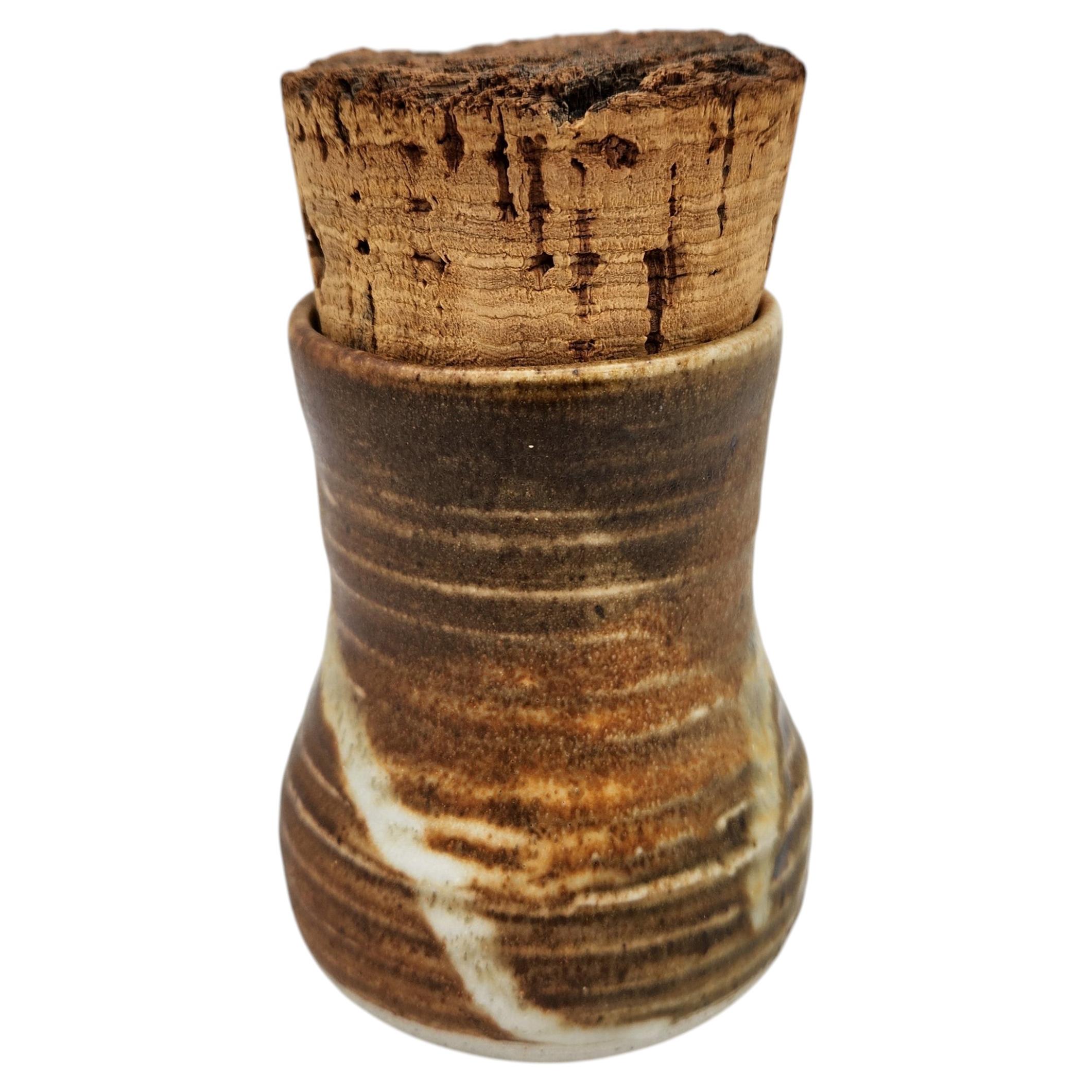 Studio Pottery Corked Pot (Tall) For Sale