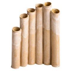 Studio Pottery, Cylindrical Ceramic Pipe Sculpture Studio Pottery, Cylindrical Ceramic Pipe Sculpture