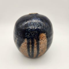Studio Pottery Drip Glaze Weed Pot