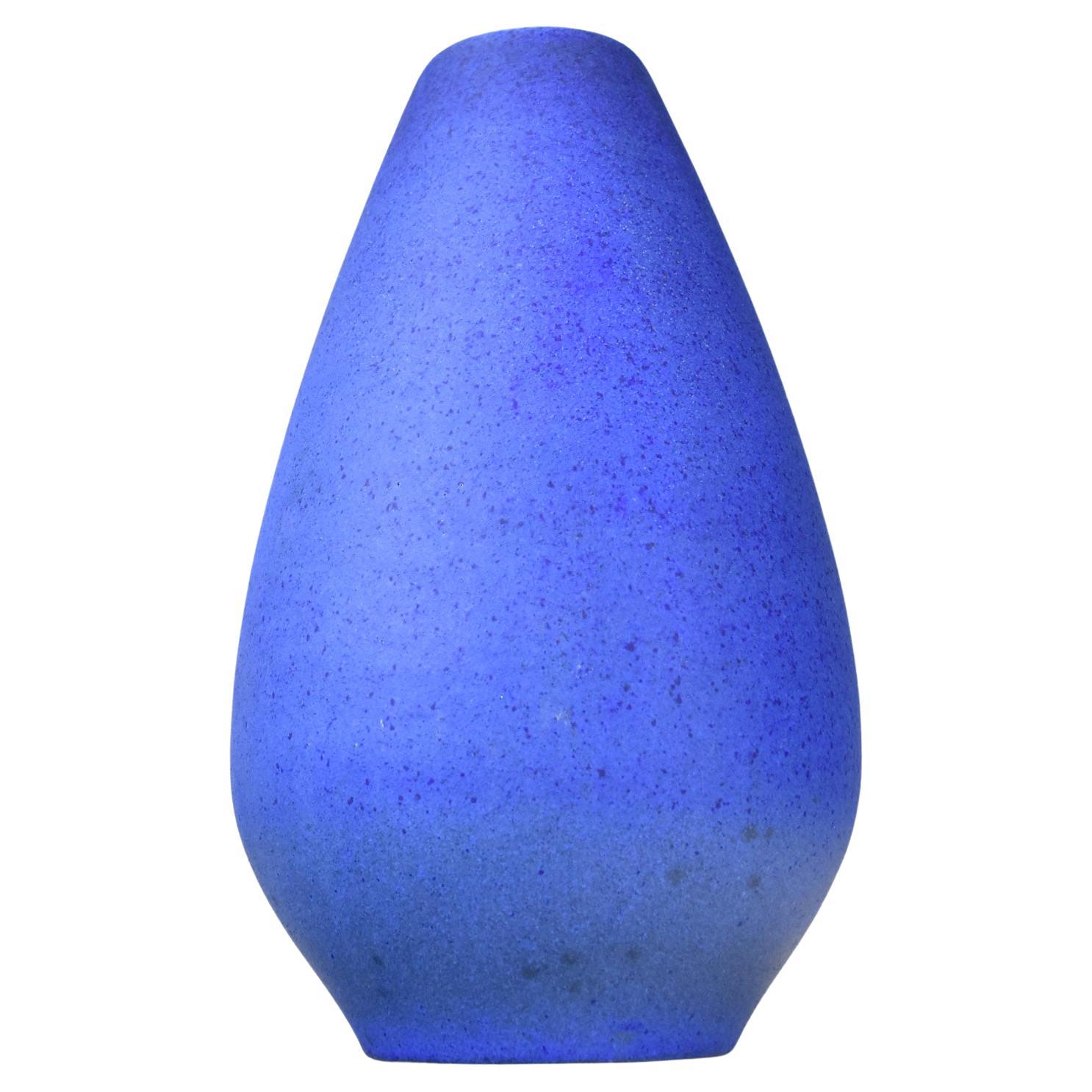 Studio Pottery Vaso da terra Yves Klein Blue WGP Fat Lava Retro Mid Century Modern