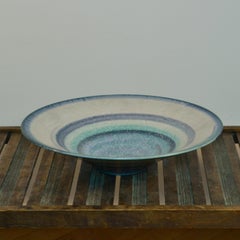 Studio Pottery Fruit Bowl in Blue Piet Knepper for Mobach