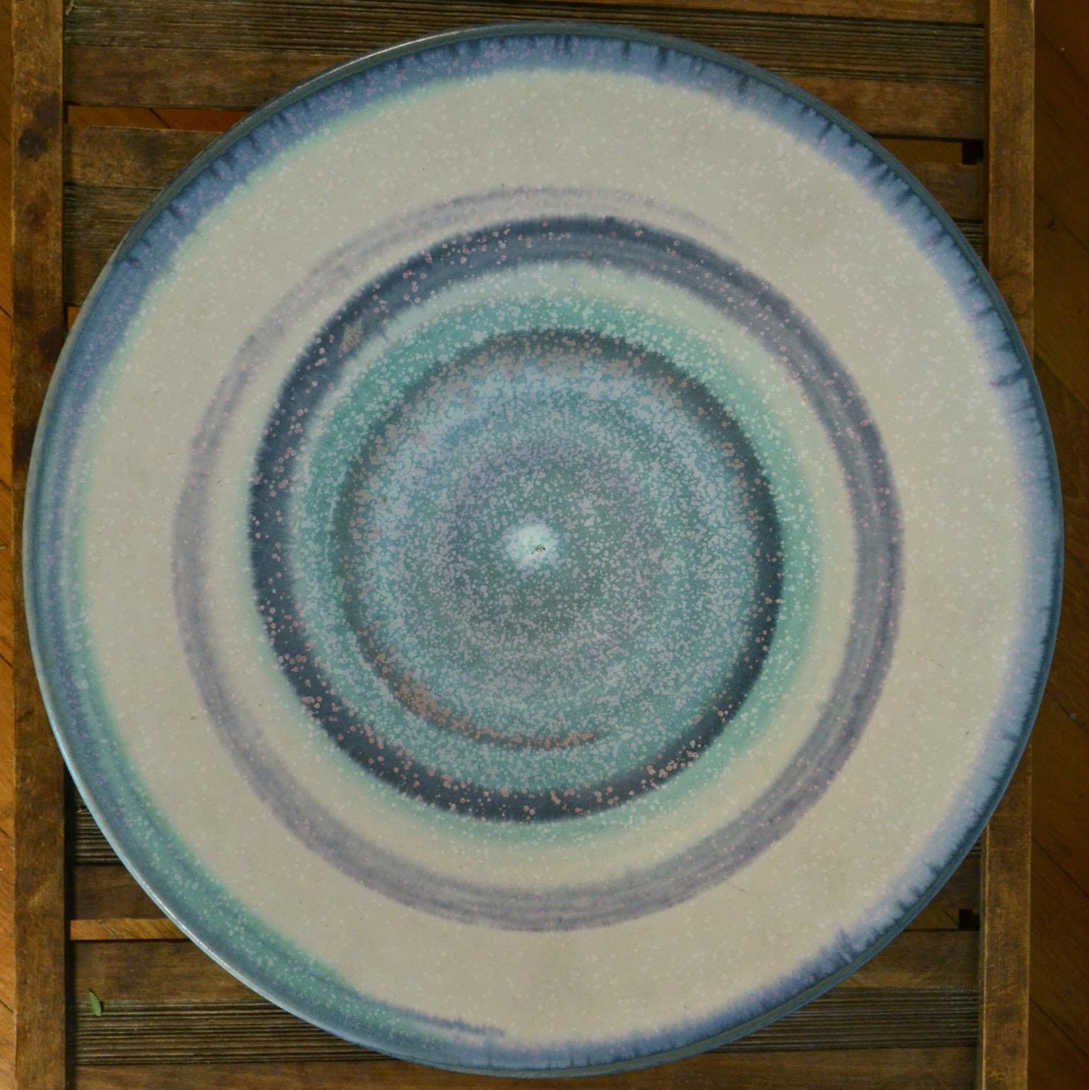 Néerlandais Bol à fruits en céramique Piet Knepper bleu de Studio Pottery pour Mobach  en vente