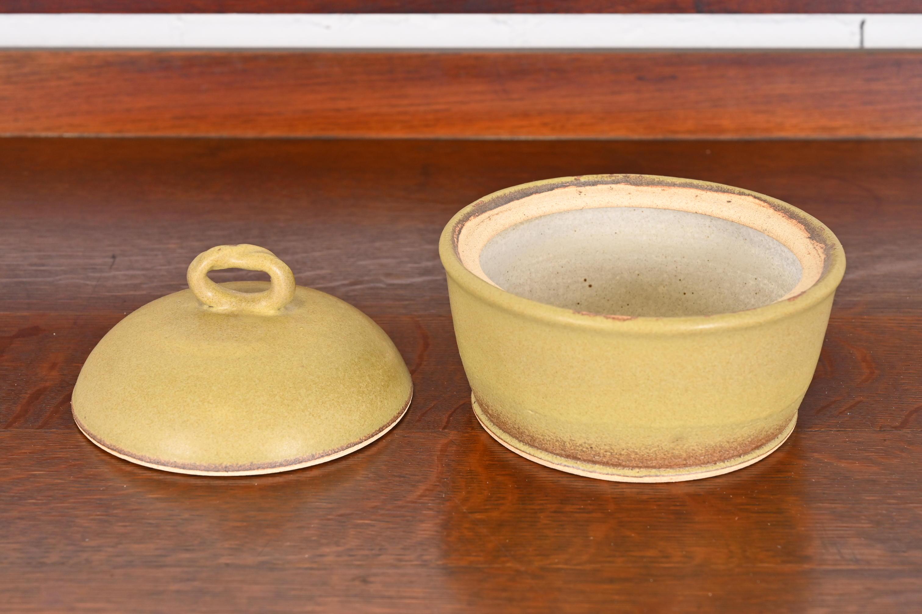 Studio Pottery Glazed Bowl with Lid 2