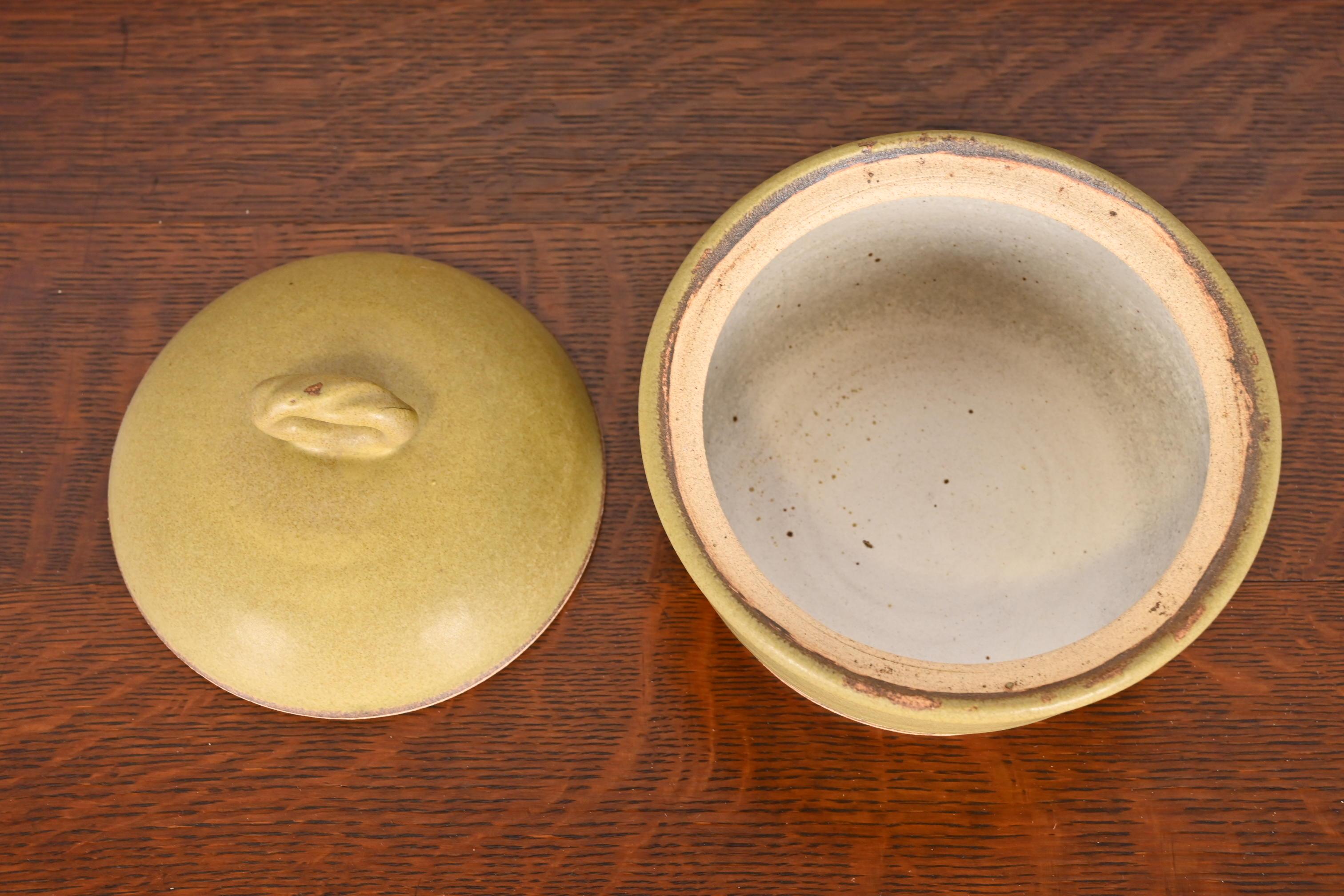 Studio Pottery Glazed Bowl with Lid 3