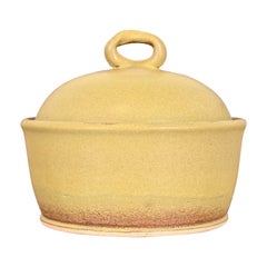 Studio Pottery Bol émaillé avec couvercle