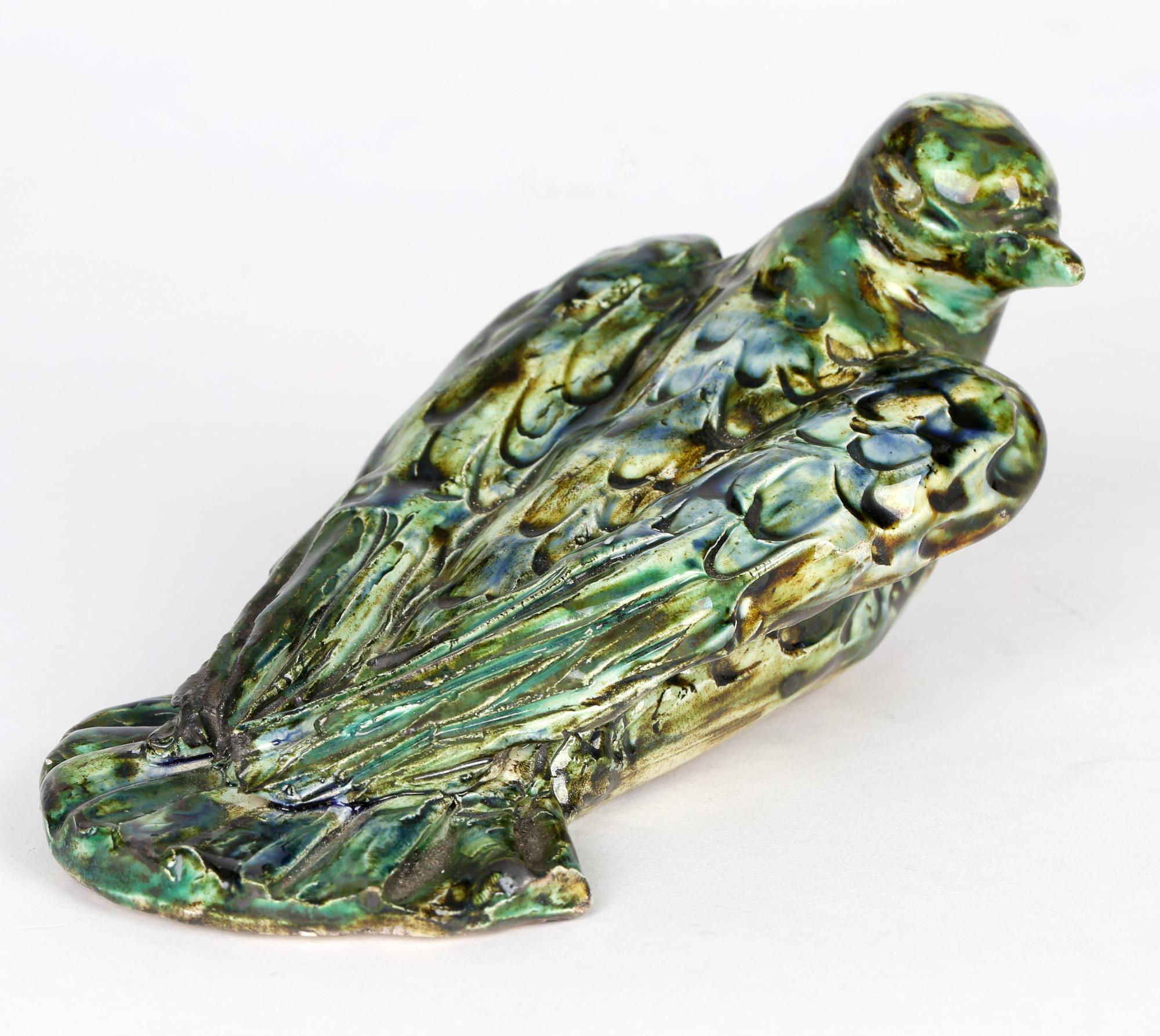 Studio Pottery Glazed Figure of a Resting Bird Signed Heptagon Dated 1976 For Sale 5