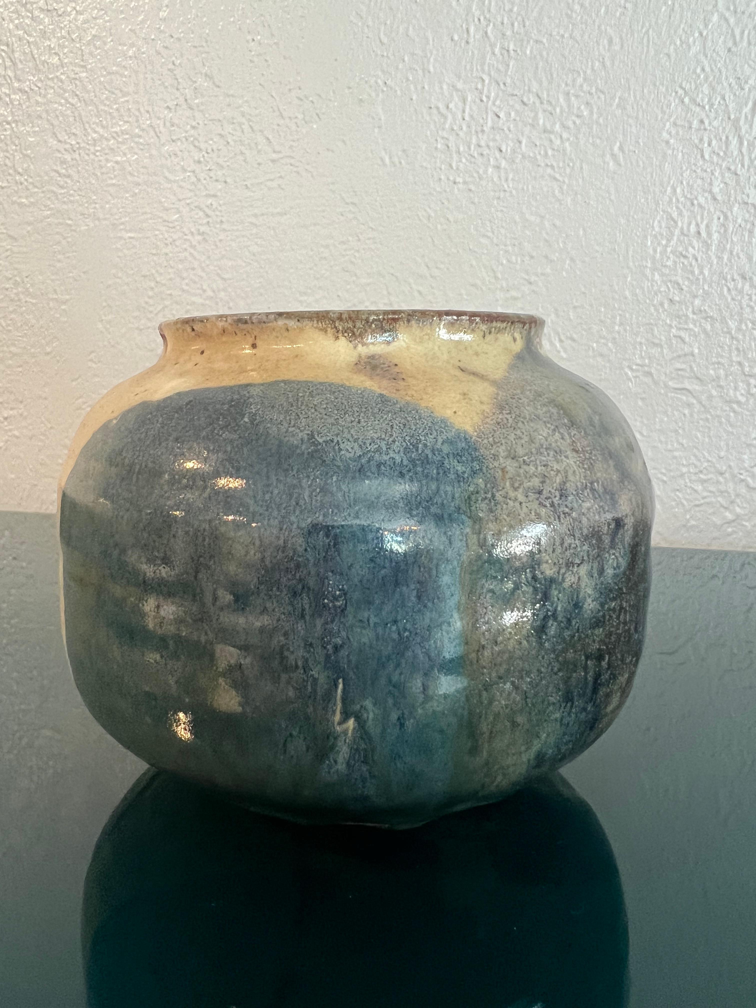 North American Studio Pottery Glazed Pot For Sale