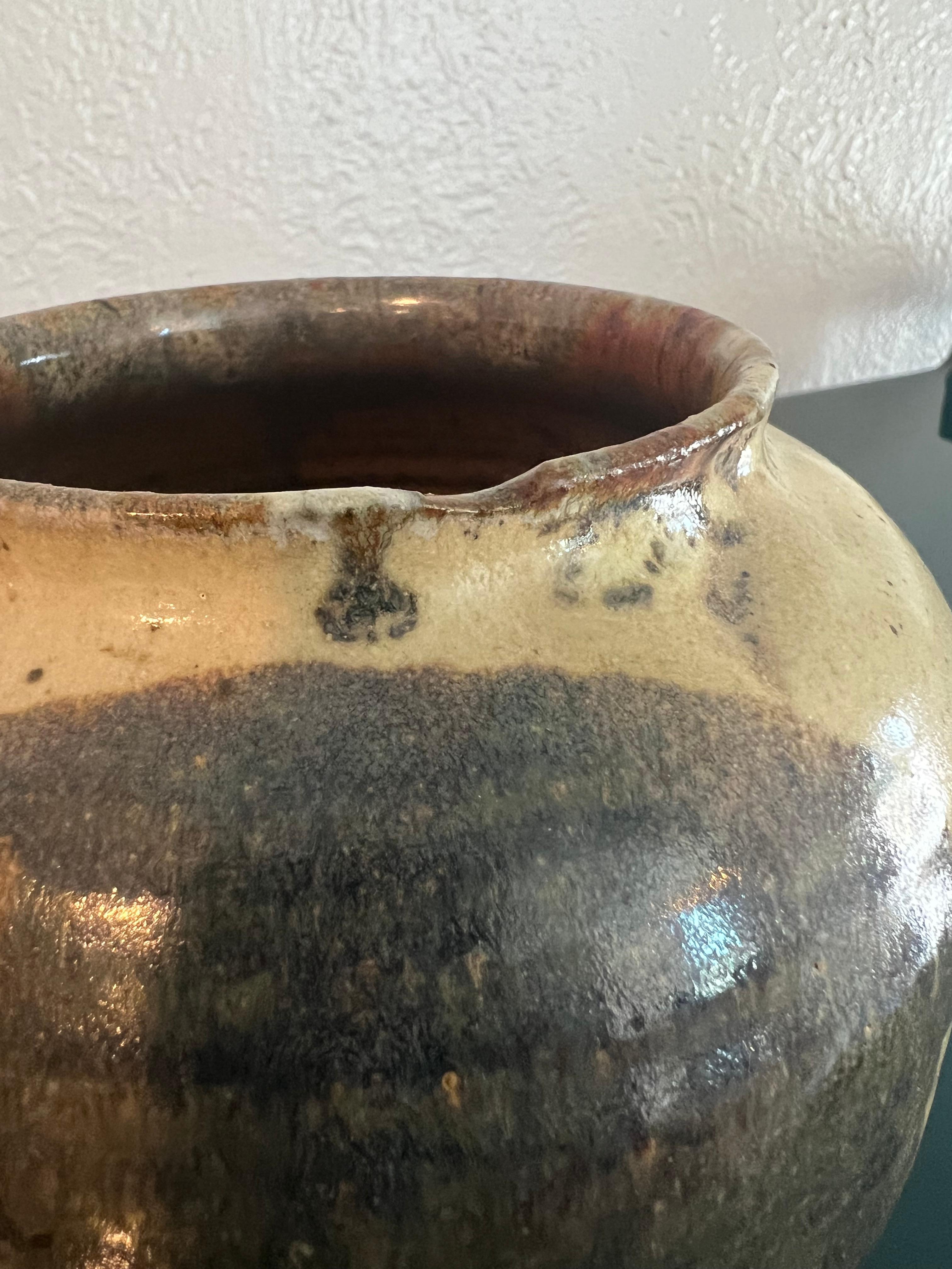 Studio Pottery Glazed Pot In Good Condition For Sale In West Palm Beach, FL