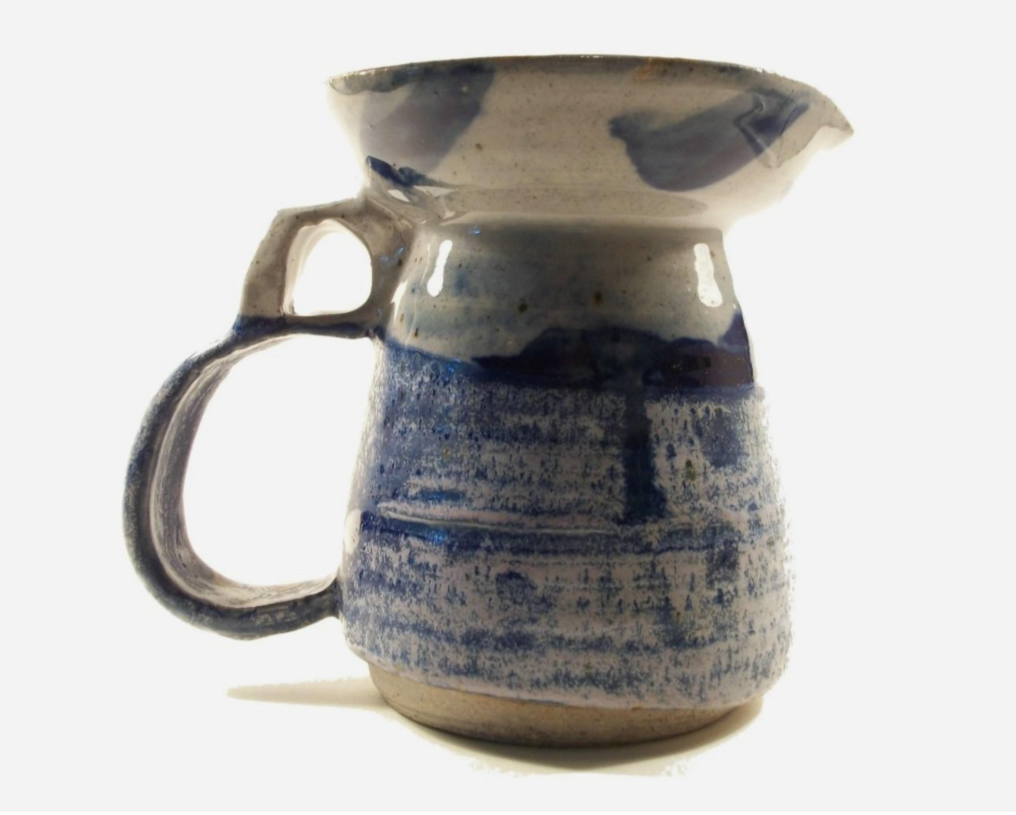 Canadian Studio Pottery Glazed Stoneware Pitcher - Signed & Dated - Canada - Circa 1994 For Sale