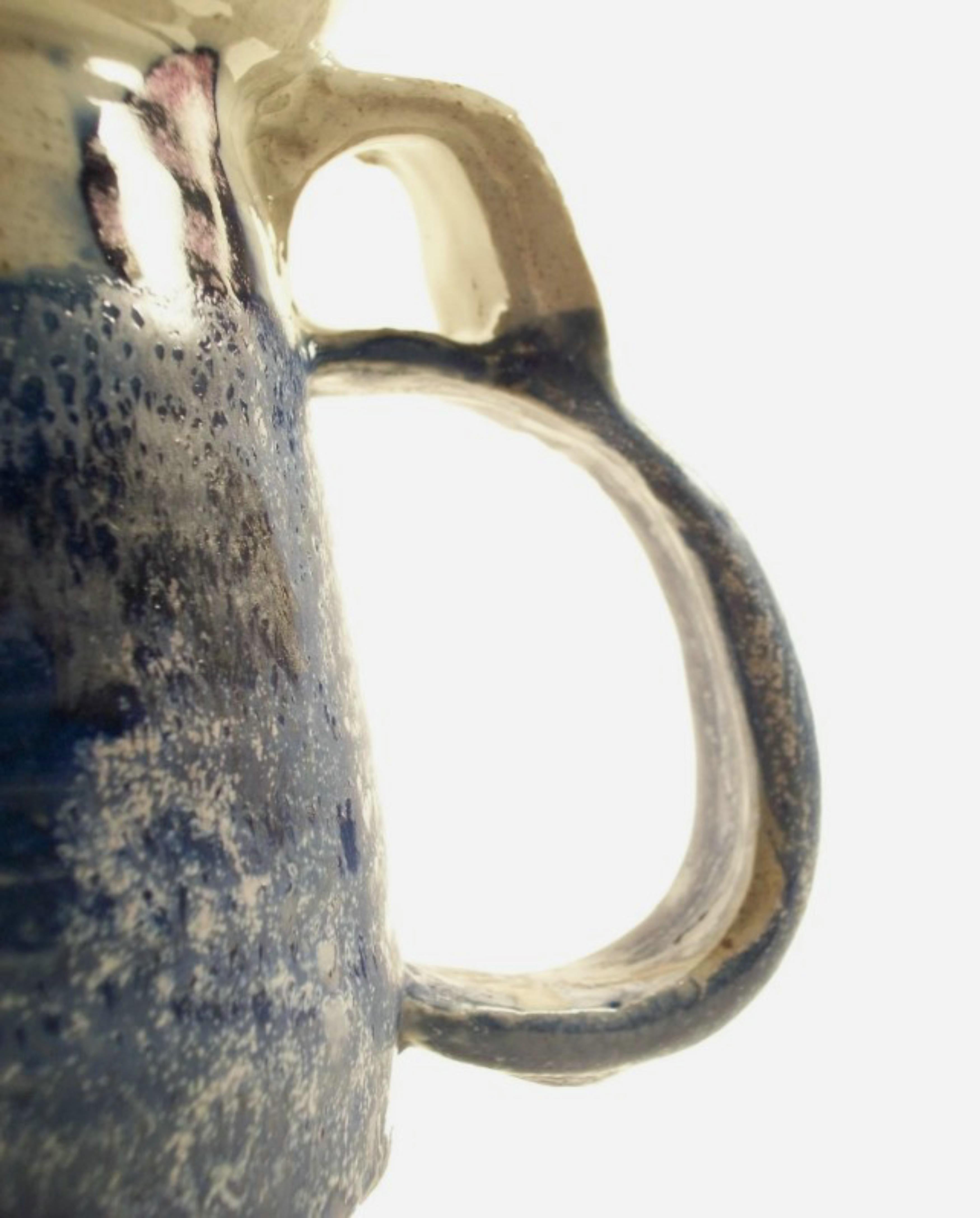 20th Century Studio Pottery Glazed Stoneware Pitcher - Signed & Dated - Canada - Circa 1994 For Sale